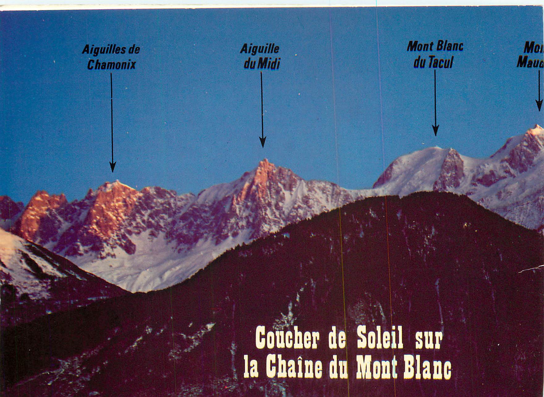 CPM Coucher de soleil sur la Chaine du Mont Blanc  — Verso