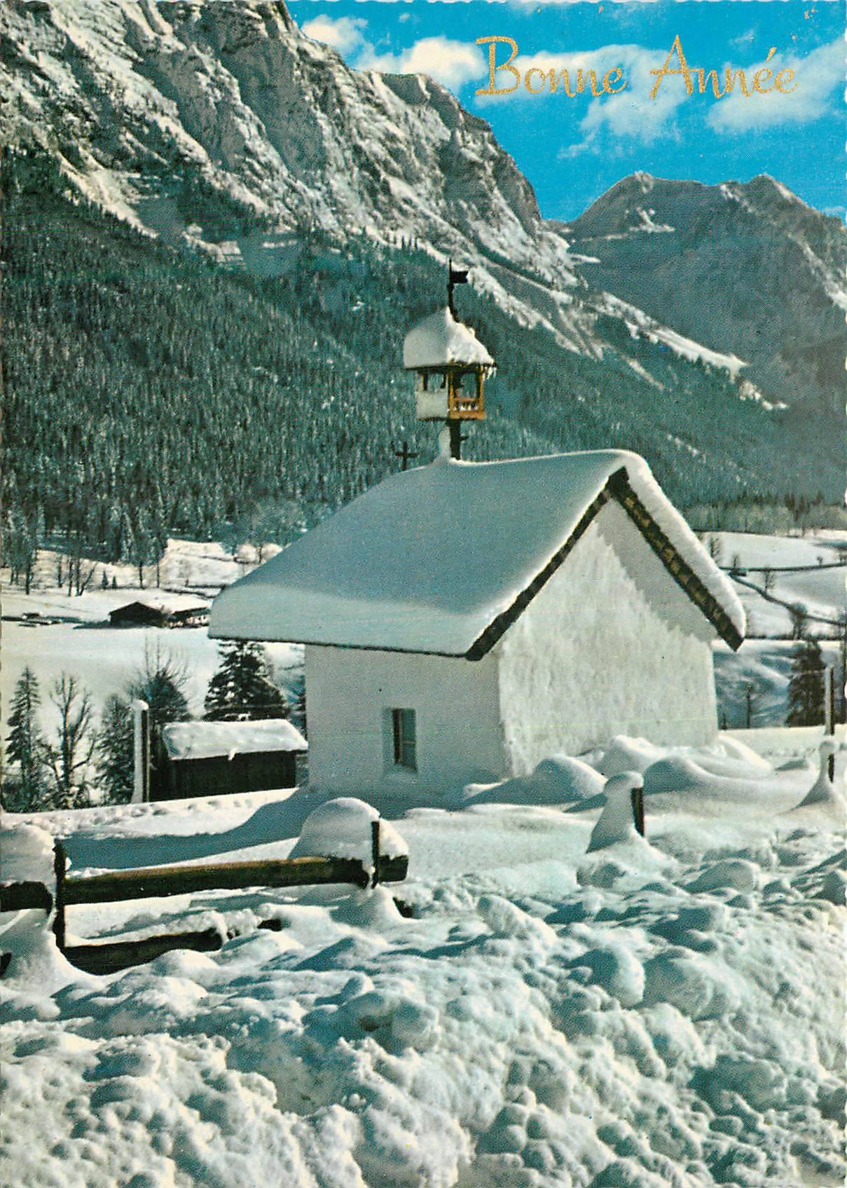 CPM Chalet Bonne annee