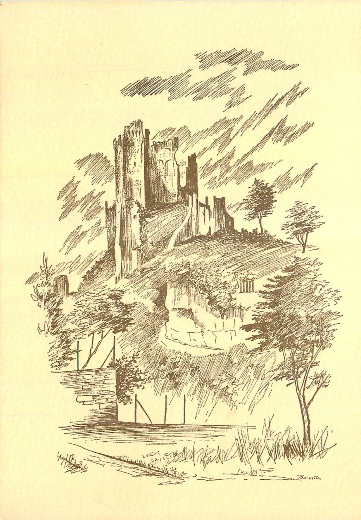 Lavardin (Loir-et-Cher) — Le château — d'après J. Bernadac — T.272