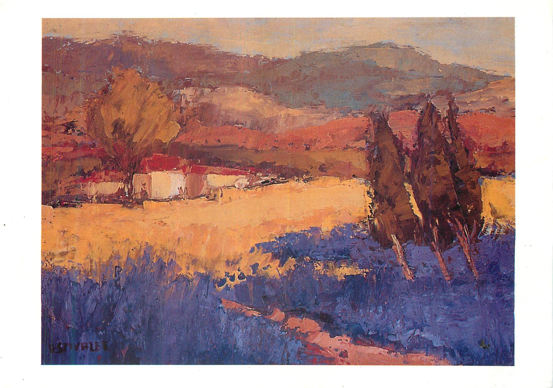 CPM La Provence Peinture al huile d Elisabeth Estivalet 