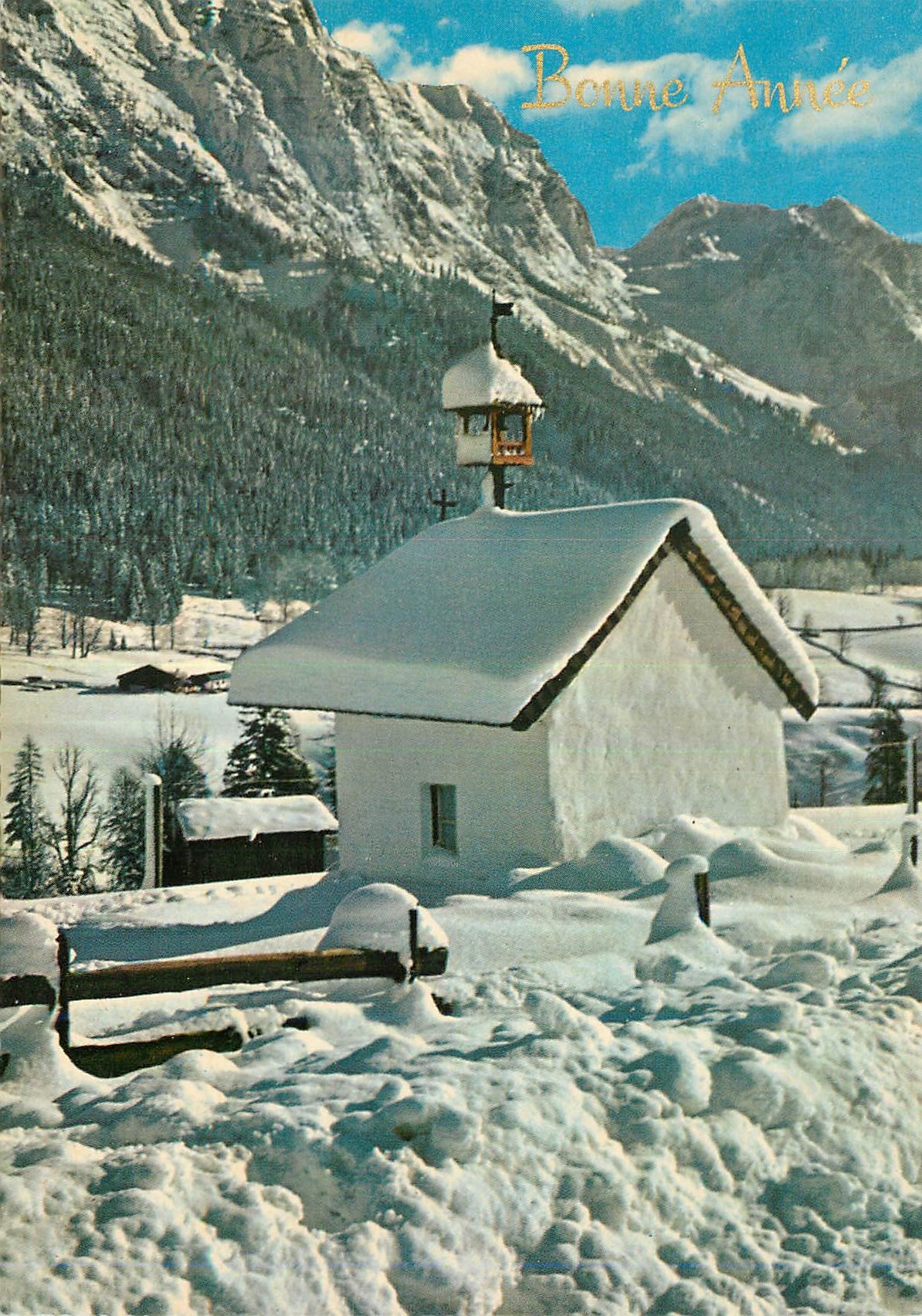 CPM Chalet Bonne annee