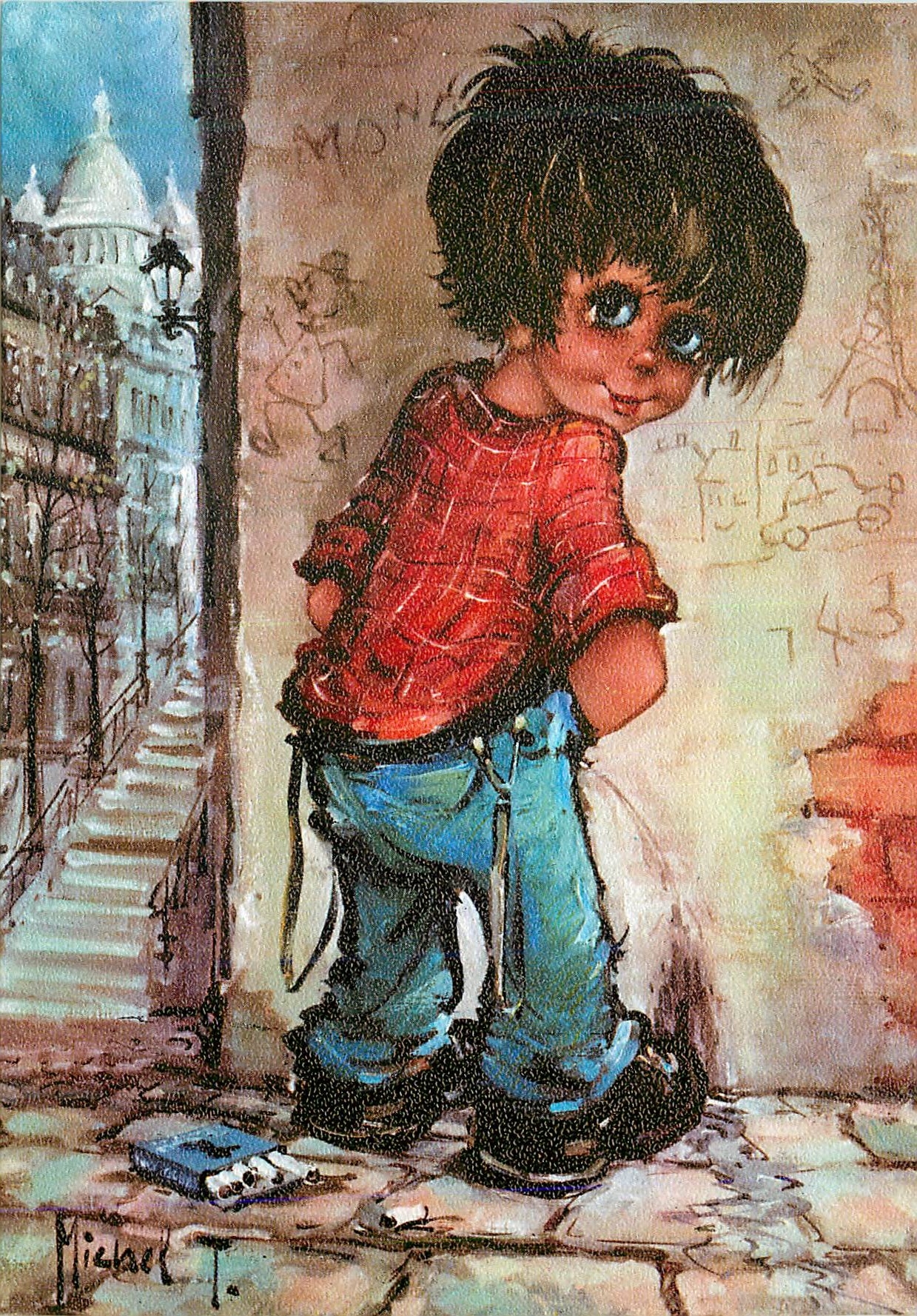 CPM Poulbot de Michel Thomas Paris Sacre Cœur Montmartre