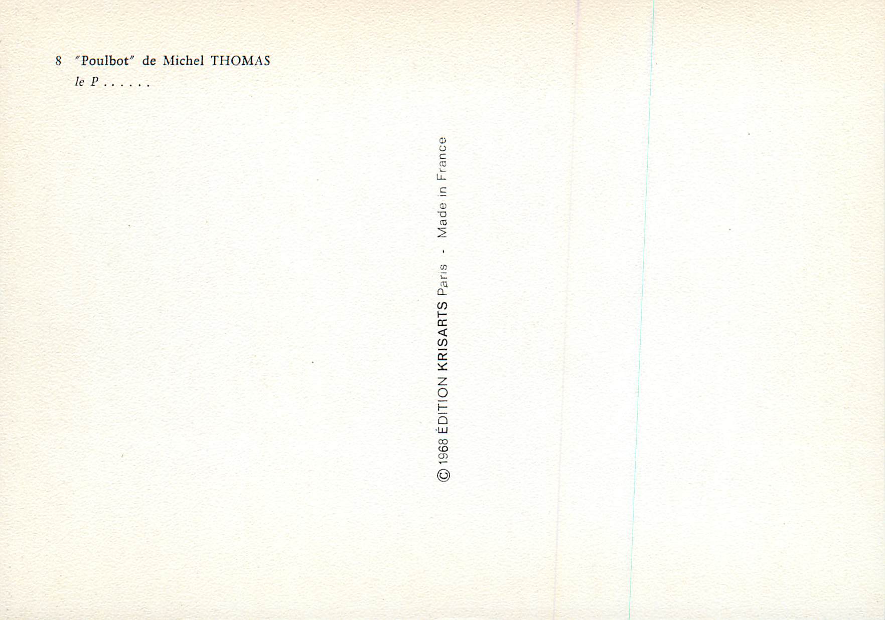 CPM Poulbot de Michel Thomas Paris Sacre Cœur Montmartre — Rückseite