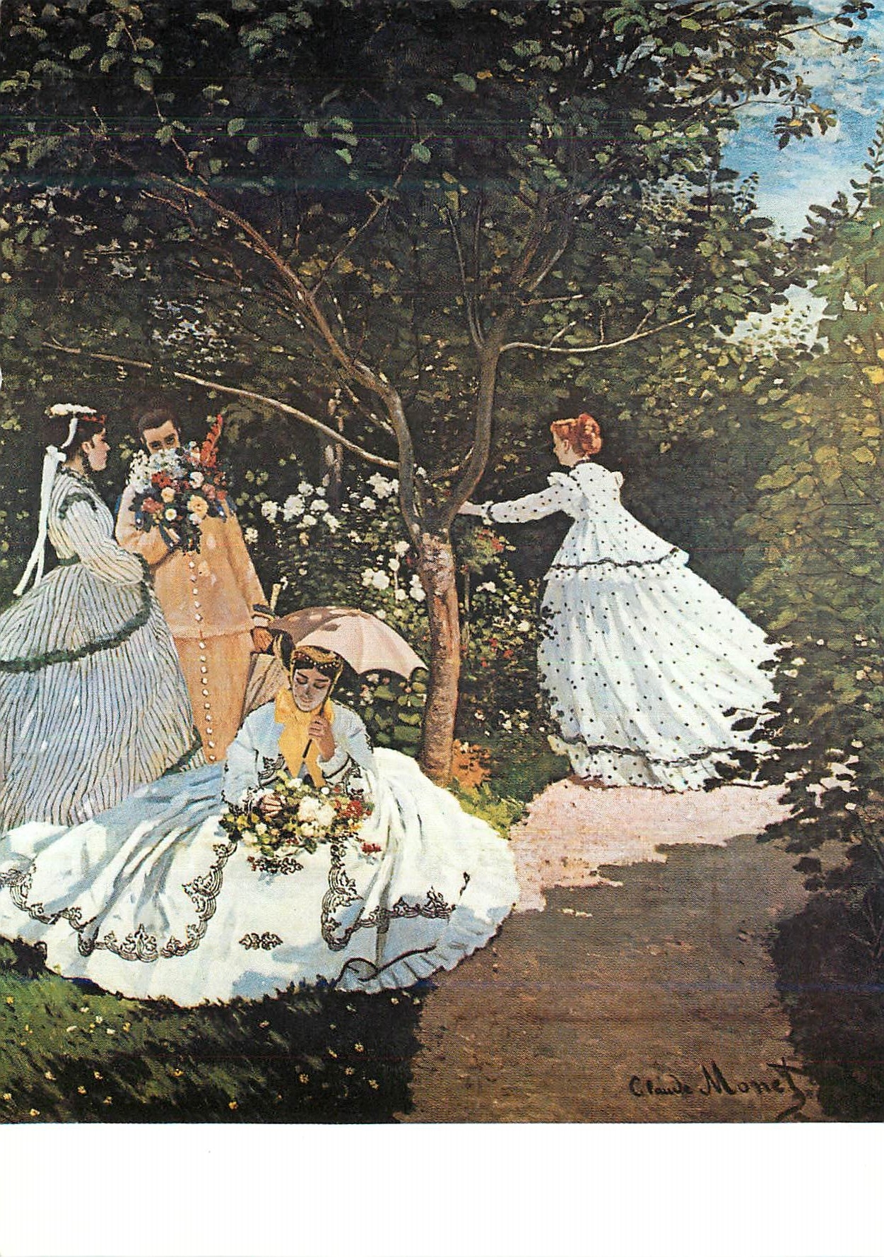 CPM Paris Musee de Louvre Claude Monet Femmes au Jardin 