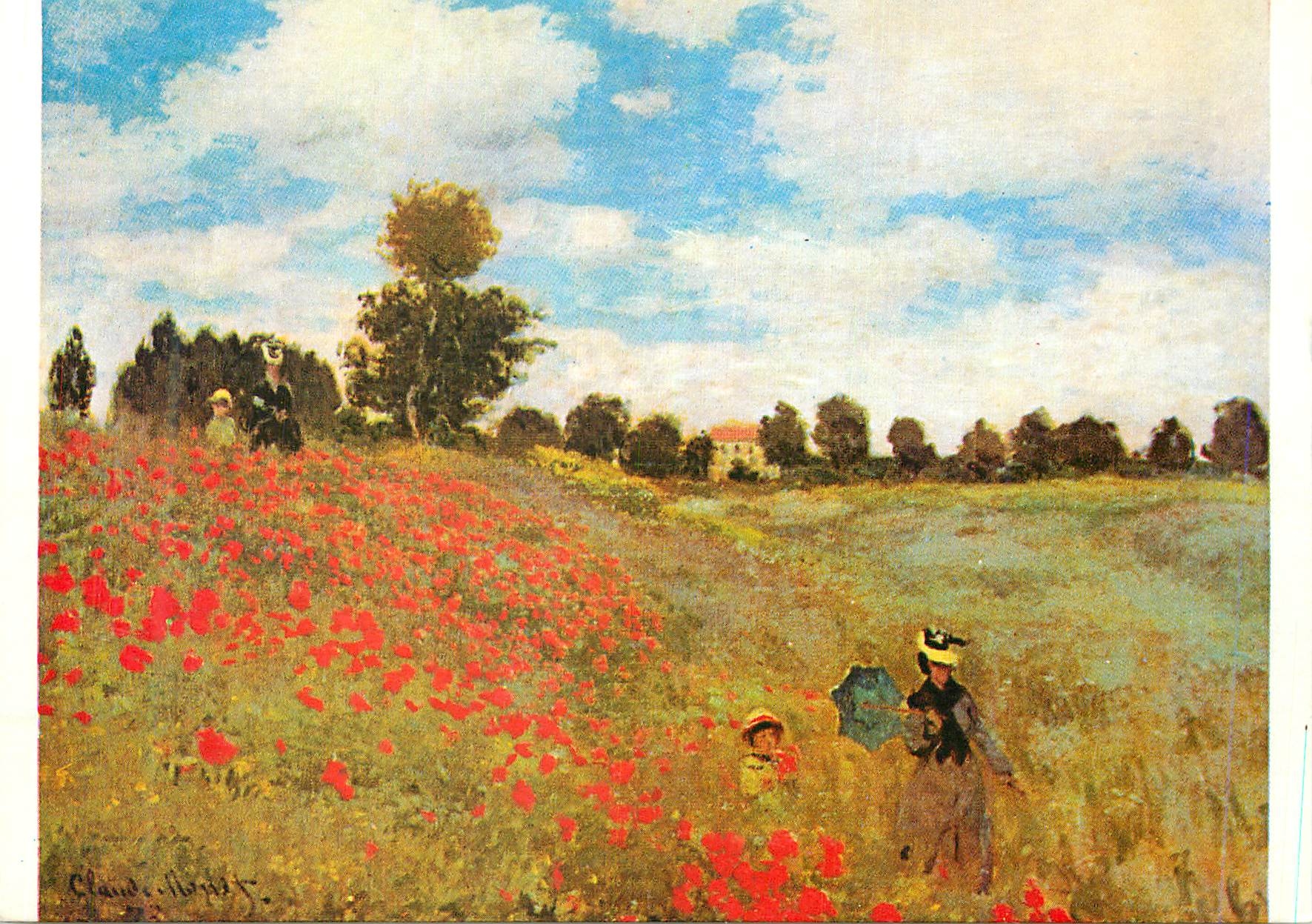 CPM C Monet Les coquelicots Muse du Louvre Paris 