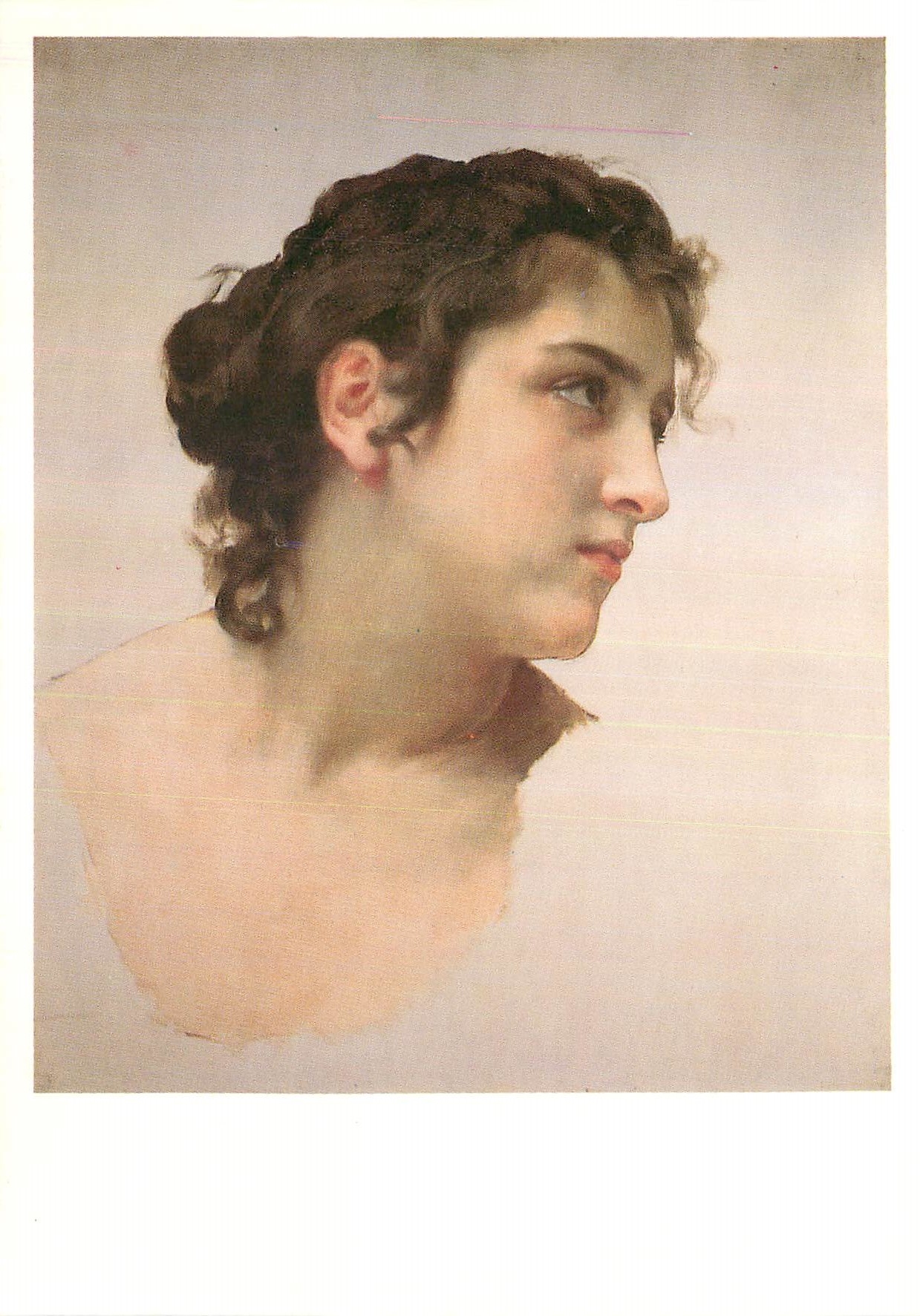 CPM Bouguereau Tete de femme 