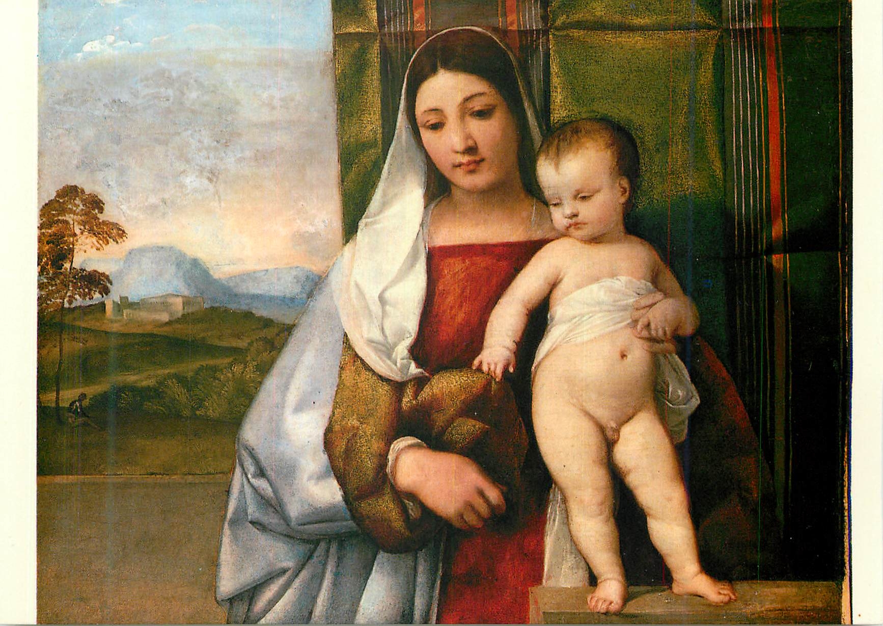 CPM Wien Kunsthistorisches Museum Tizian La Madonna dite 