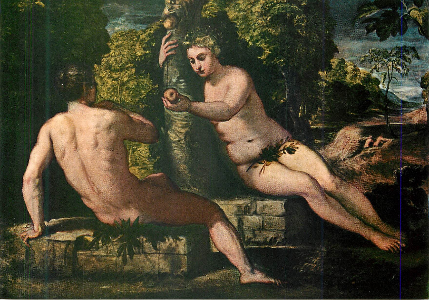 CPM Jacopo Robusti detto il Tintoretto Adam und Eva Venezia Gallerie dell Accademia 