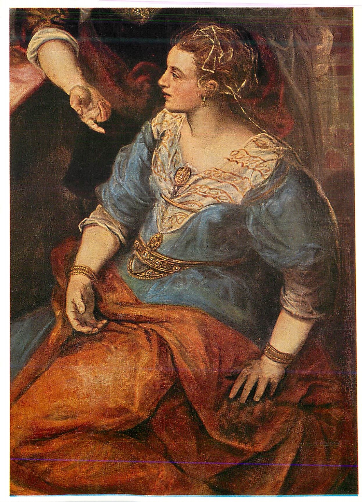 CPM Tintoretto Maria aus Christus bei Maria und Martha 