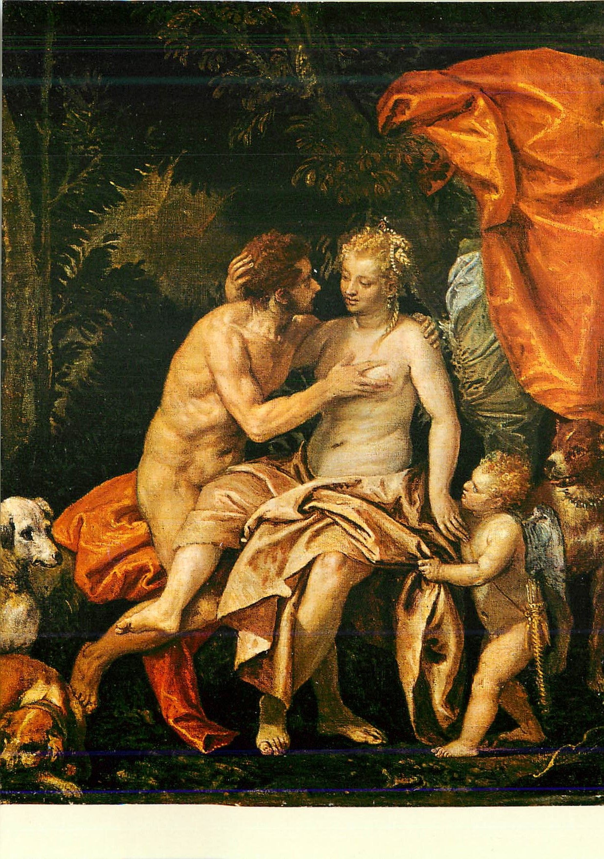 CPM Kunsthistorisches Museum Wien Veronese Venus et Adonis ceuvre lardif 