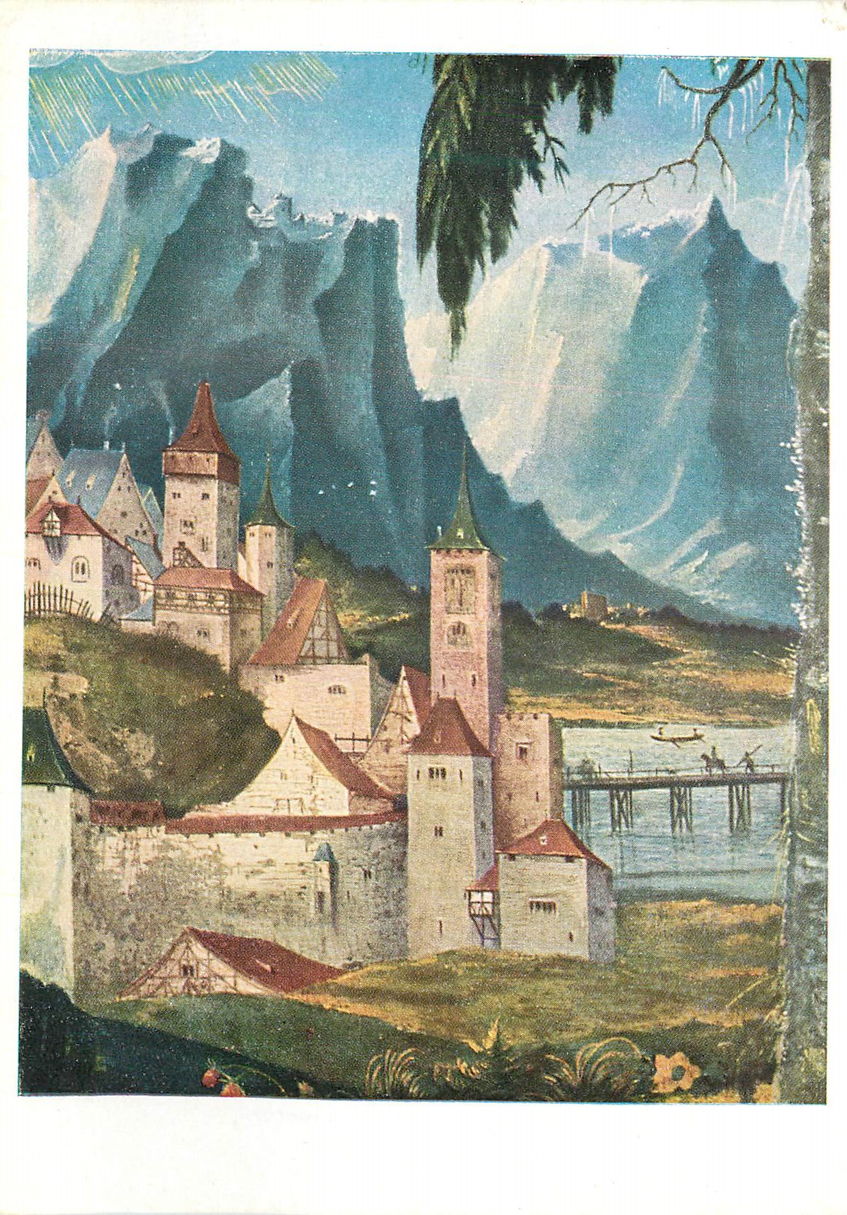 CPM H Baldung Grien Landschaft Aus dem Schnewlin Altar in Freiburg 
