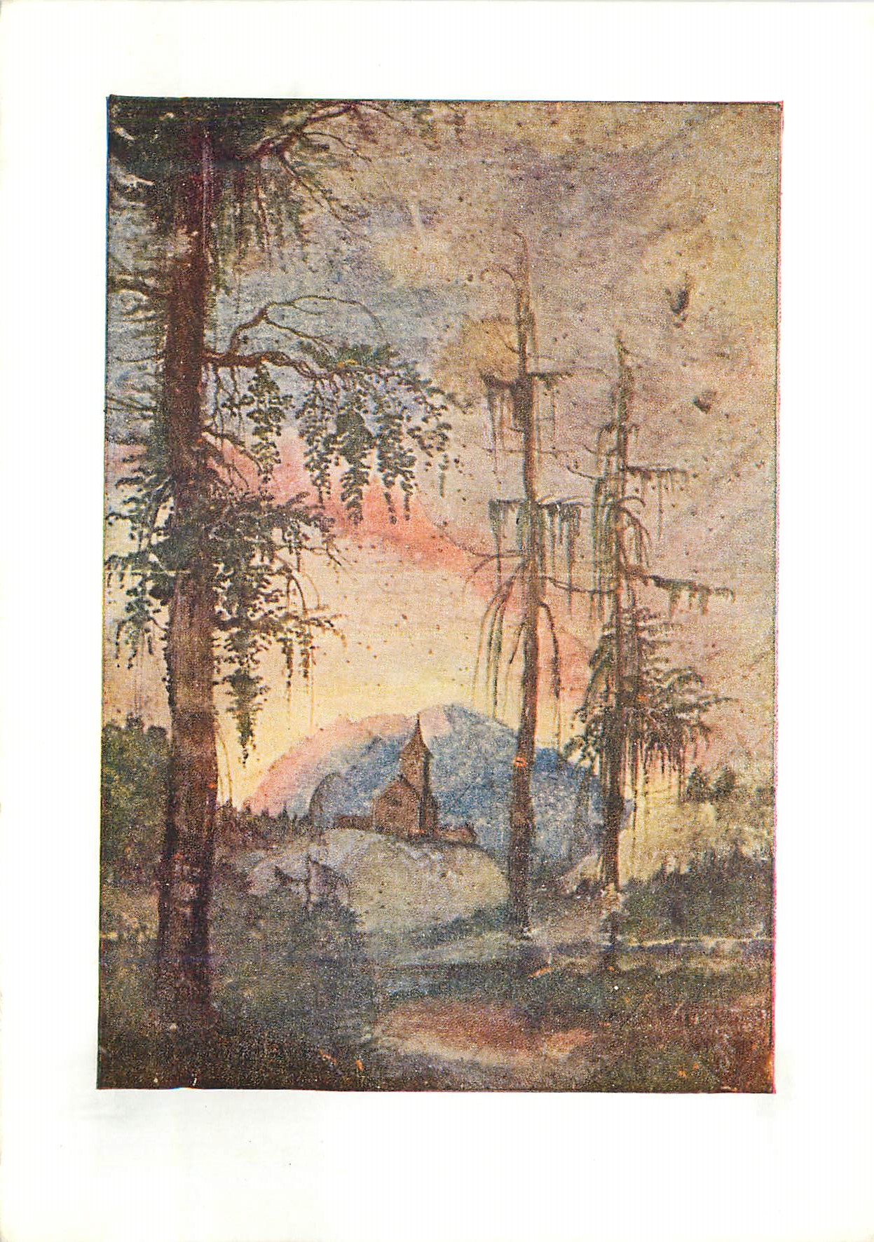 CPM Albrecht Altdorfer Landschaft mit kirche Aquarell Rotterdam Museum Boymans 