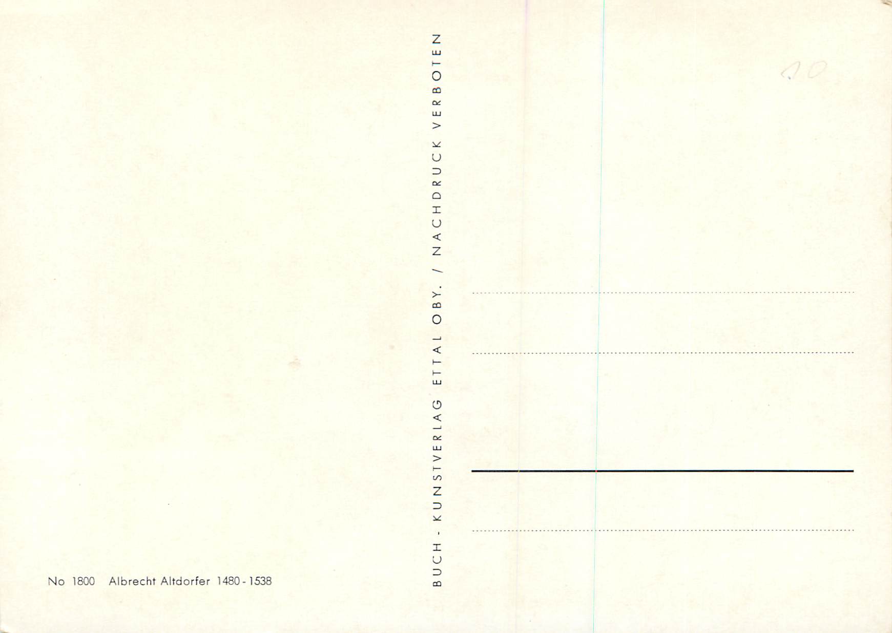 CPM Albrecht Altdorfer  — Verso