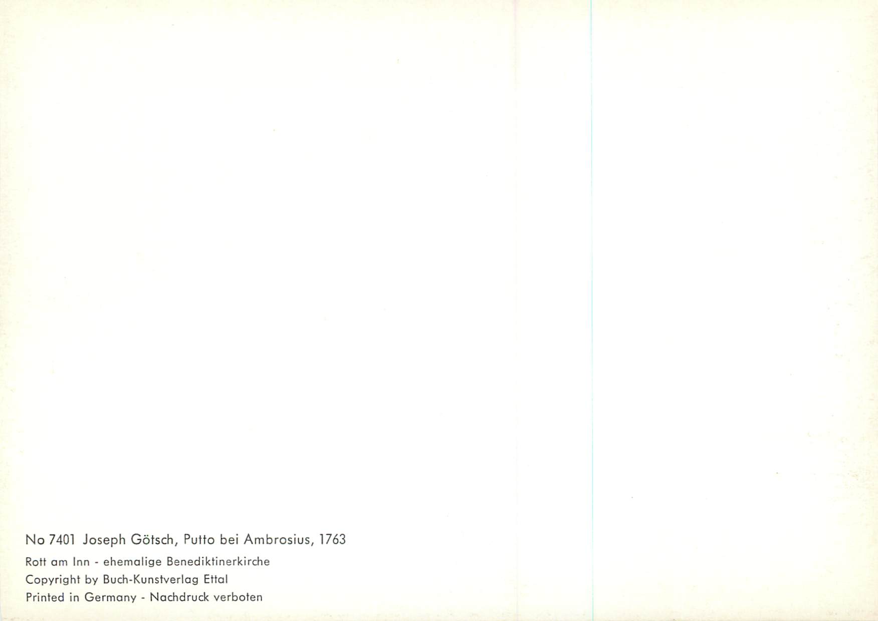 Putto — Joseph Götsch, Rott am Inn — éditeur Buch-Kunstverlag Ettal, n° 7401 — Back