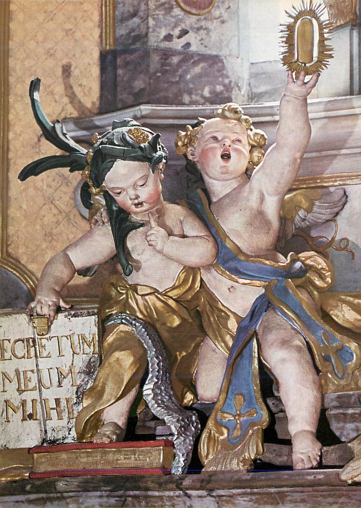 Osterhofen-Altenmarkt — Sculpture de deux anges — Kunstmann, Ewig Kinder