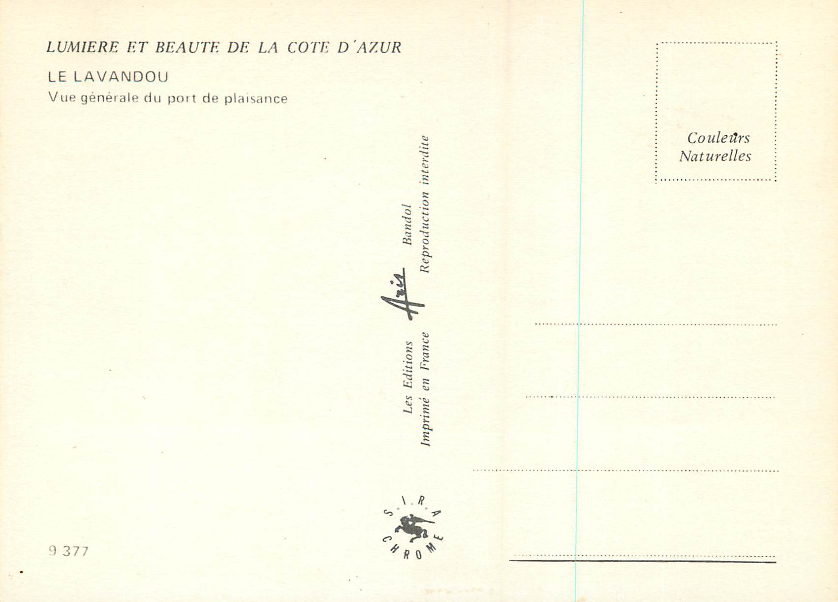CPM Le Lavandou Vue generale du port de plaisance  — Rückseite