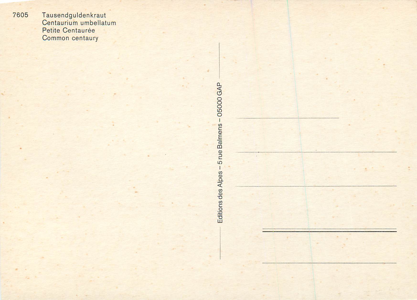 CPM Petite Centauree  — Verso