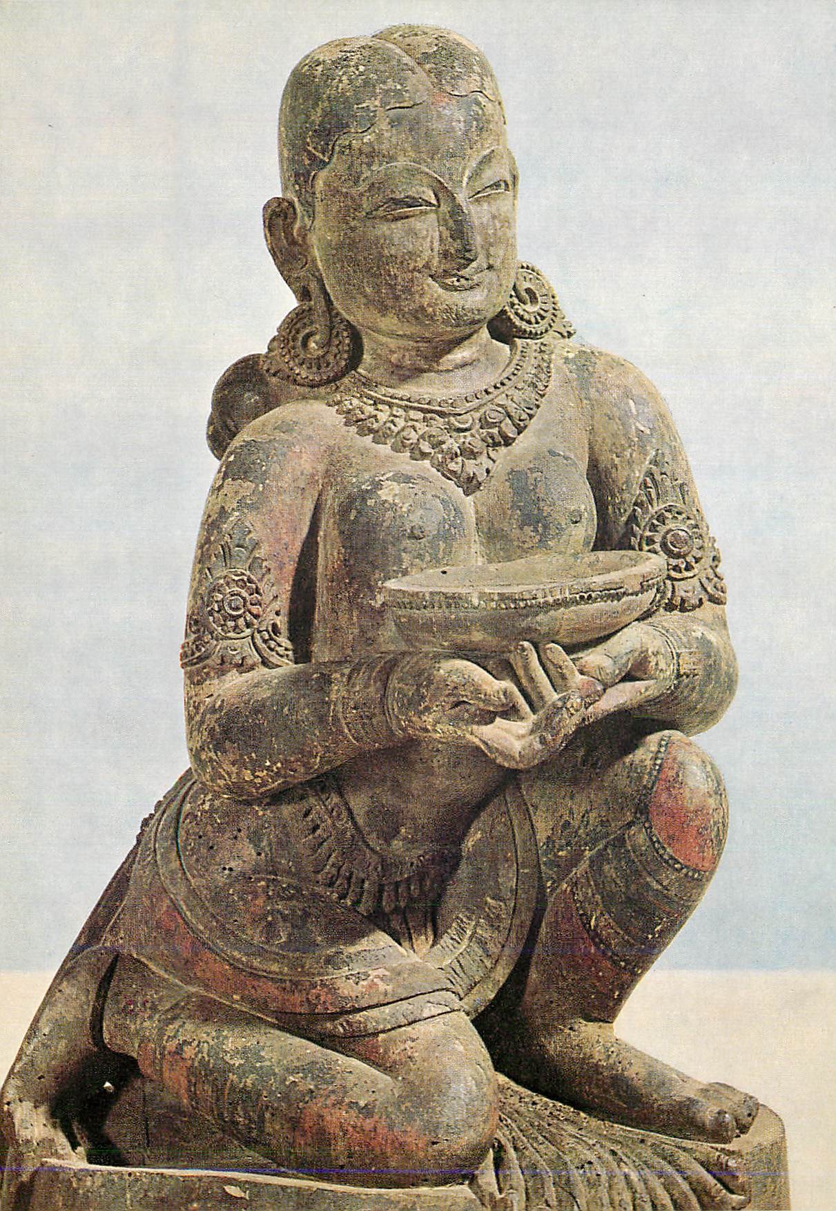CPM Kniende Stifterin mit Spendeschale Bhatapur Museum Bhaktapur 