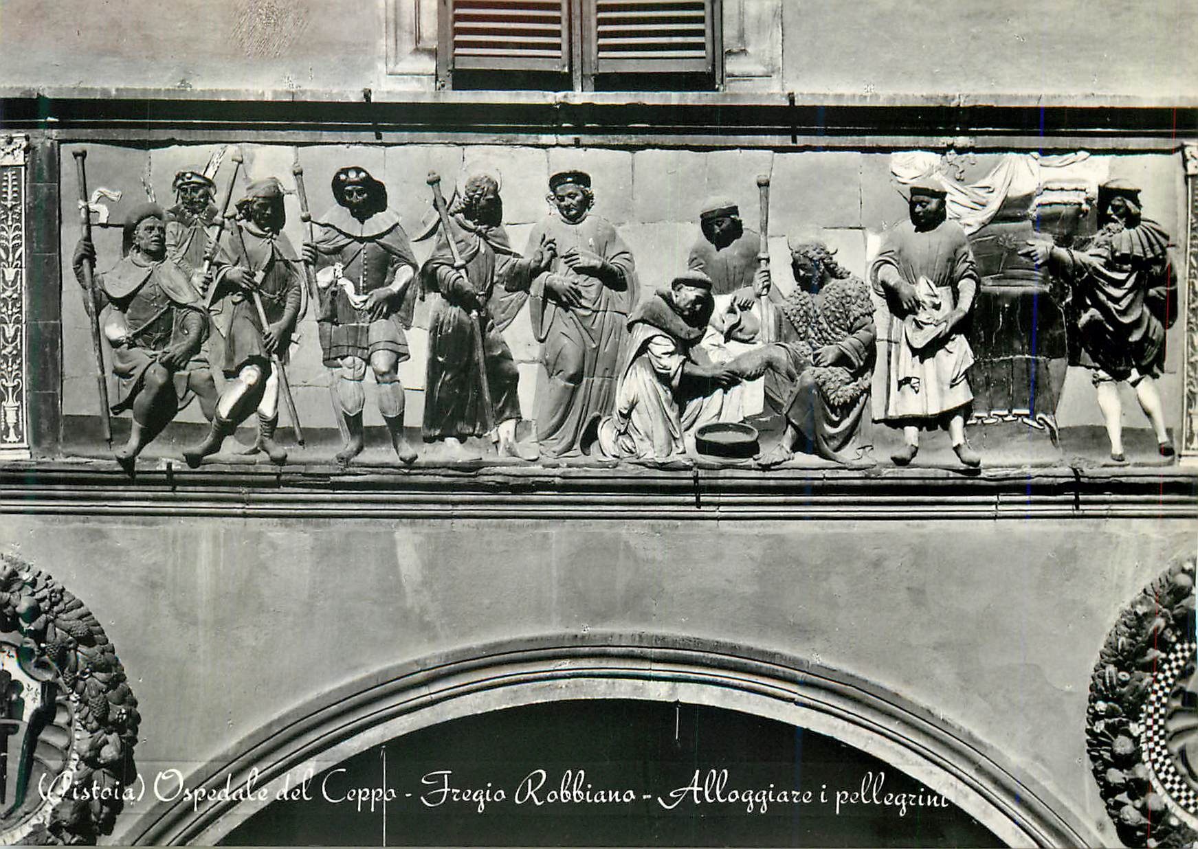 CPM Pistoia Fregio Robbiano Alloggiare i pellegrini 