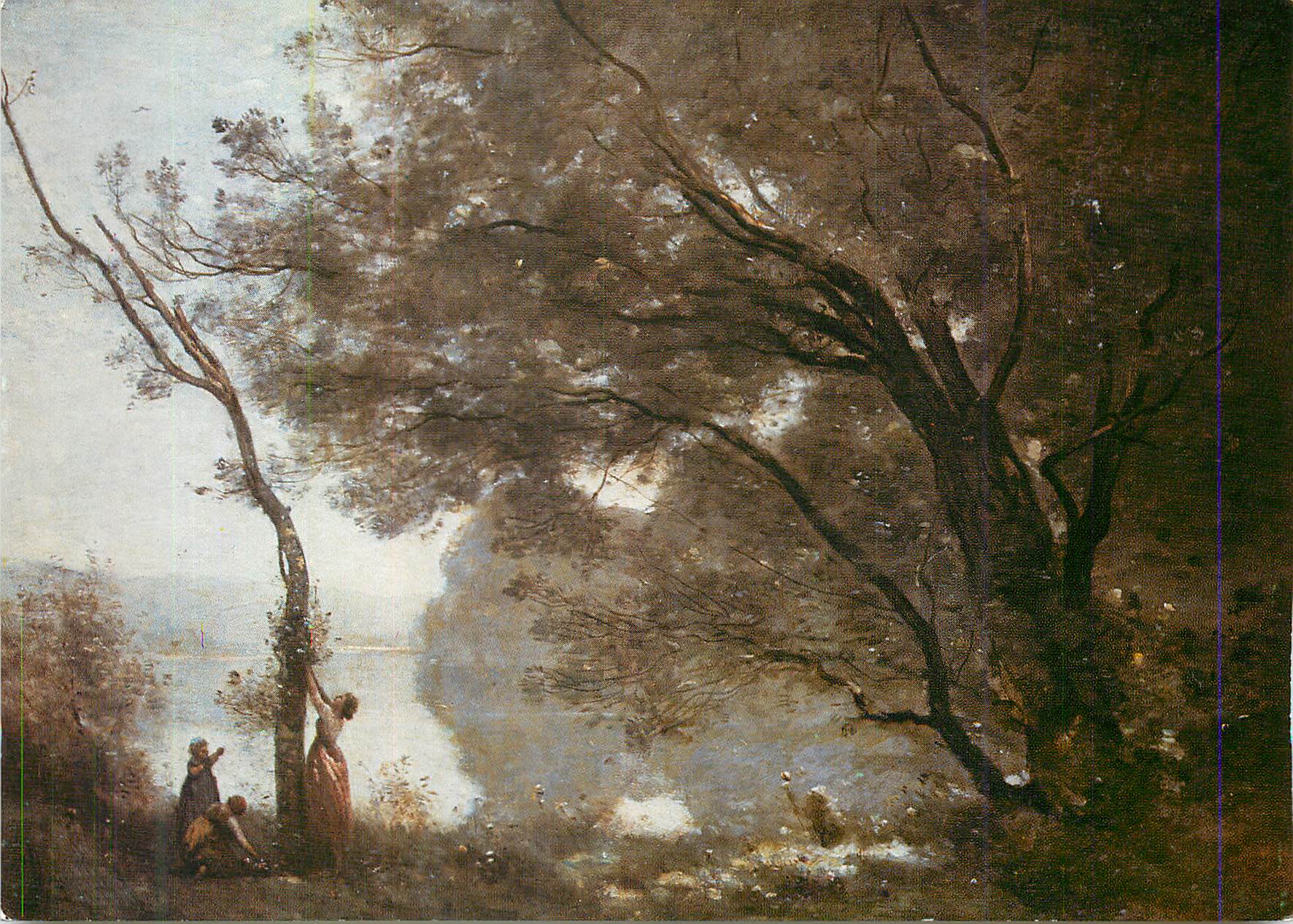 CPM Paris Musee du Louvre JB Camille Corot Souvenir de Mortefontaine 