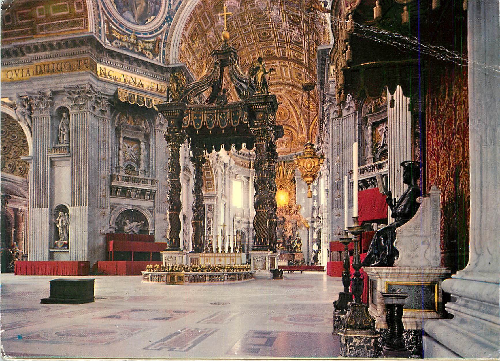 CPM Roma Basilique de St Pierre L Autel de la Confession Bernini 