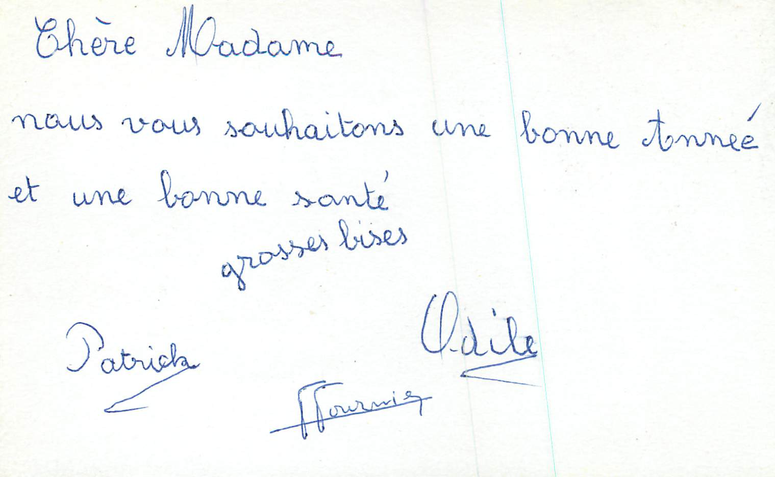 CPM Bonne Annee  — Rückseite