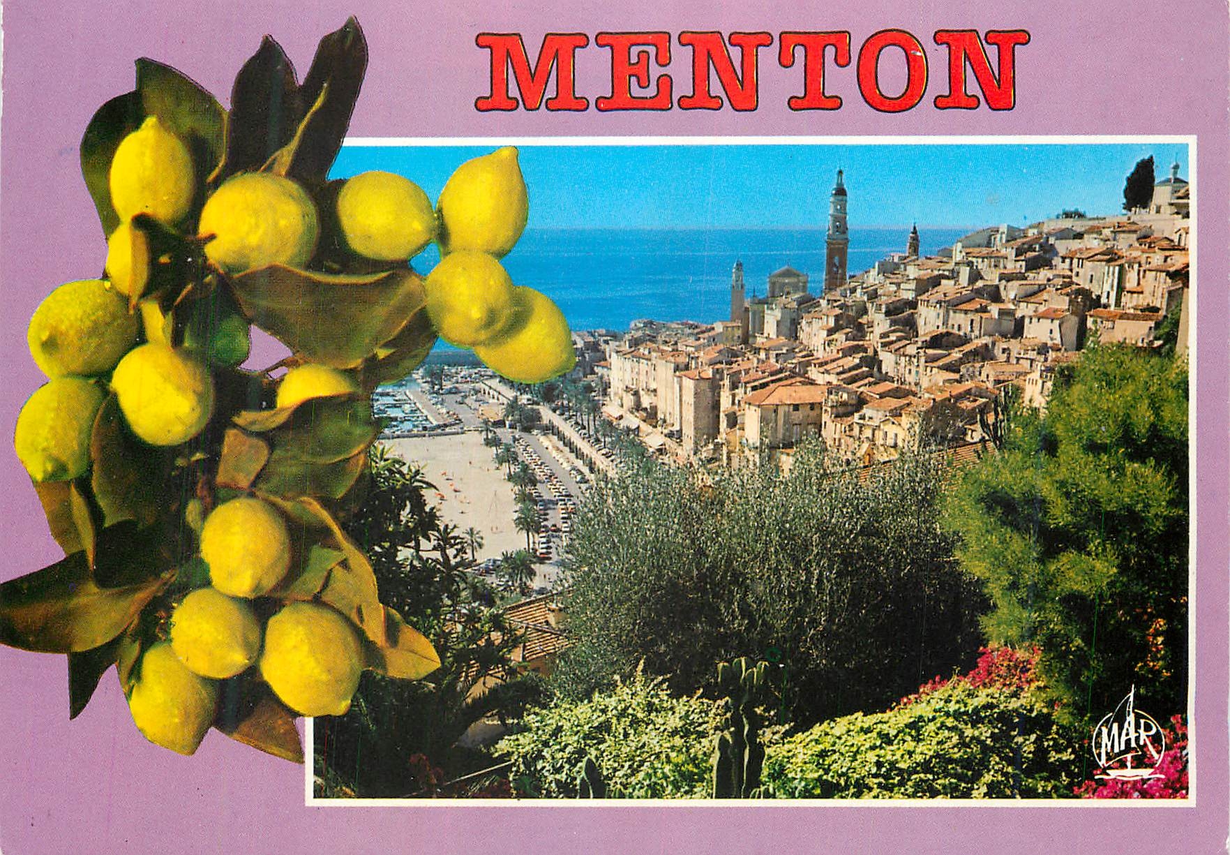 CPM Menton Perle de France Echappee sur la Vieille Ville 