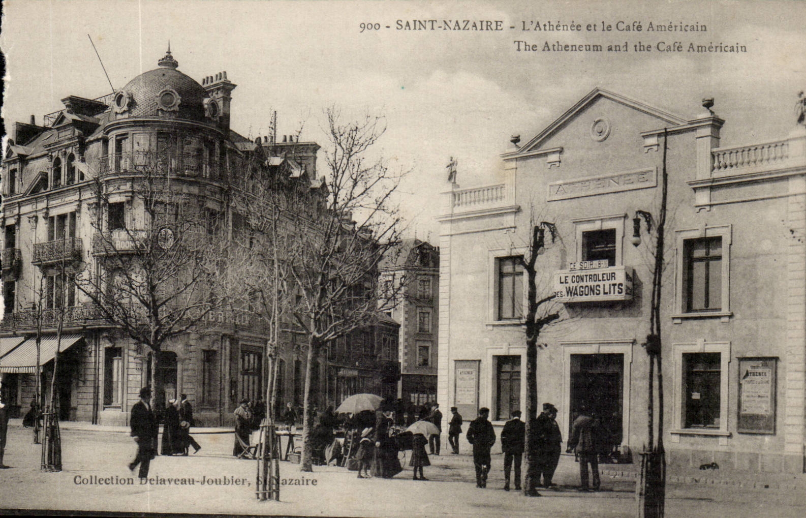 Saint Nazaire - Saint Nazer - L'athenee et le Cafe Americain - Atheneum - CPA 