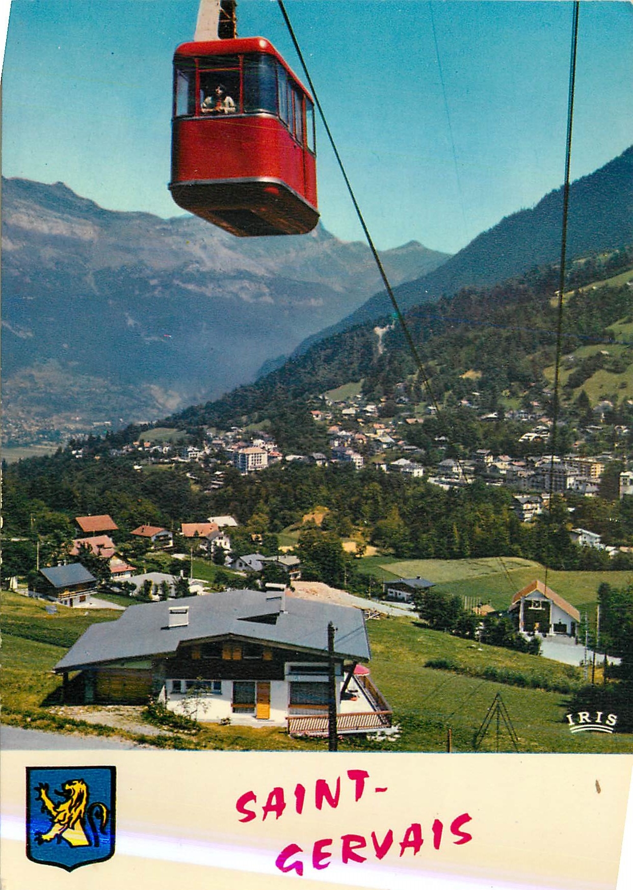 Saint-Gervais — Vue générale et Téléphérique Bettex — Mont d'Arbois — éditeur IRIS