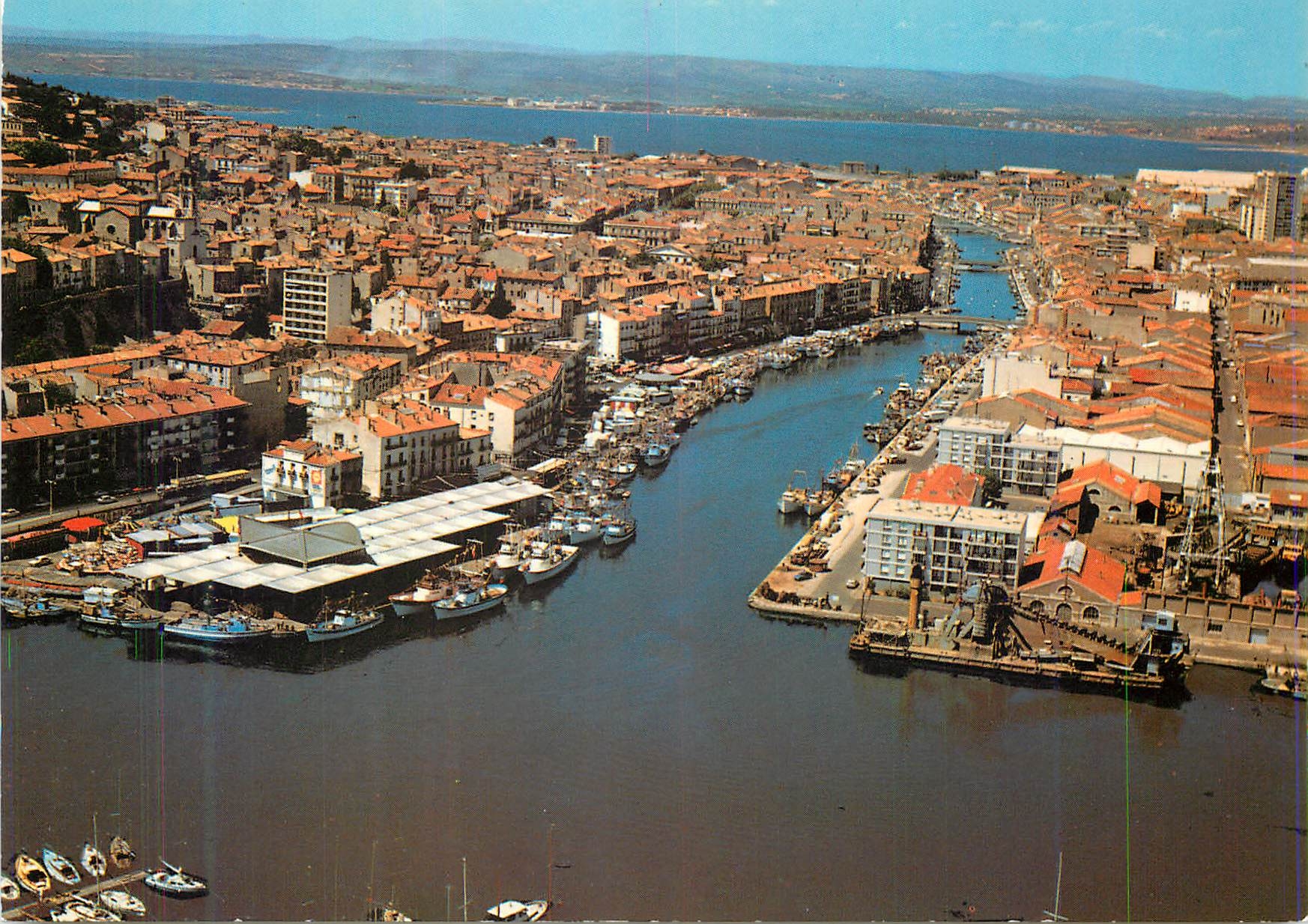 CPM Sete (Herault) La Venise Languedocienne En Avion au Dessus du Port de Peche