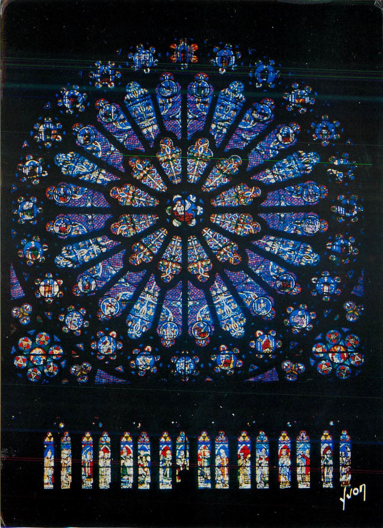 Rosace Nord du Transept — Basilique Cathédrale de Saint-Denis — édition Yion