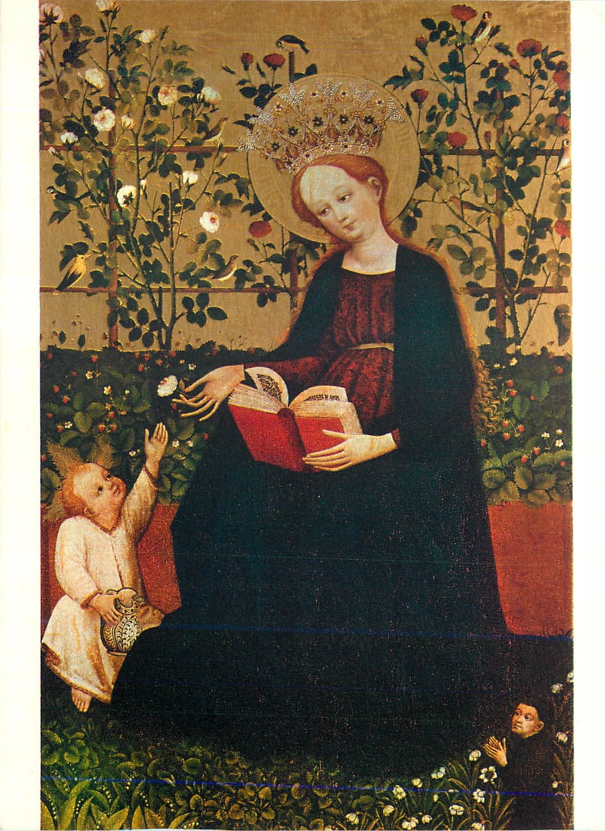CPM Meister des Paradiesgartleins Madonna in Den Erbeeren (Um 1425) La Vierge aux Fraises