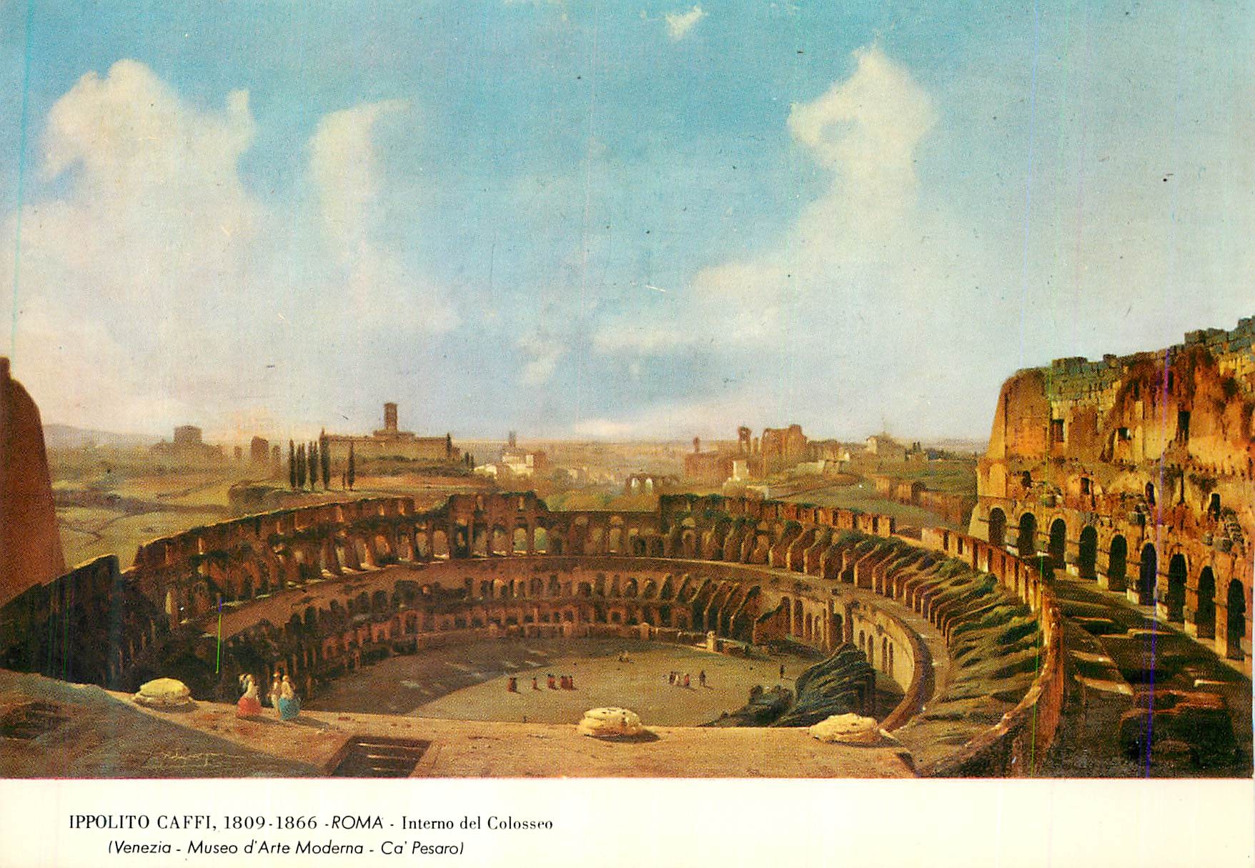 CPM Ippolito Caffi 1809 1866 Roma Interieur du ColossÃ©e