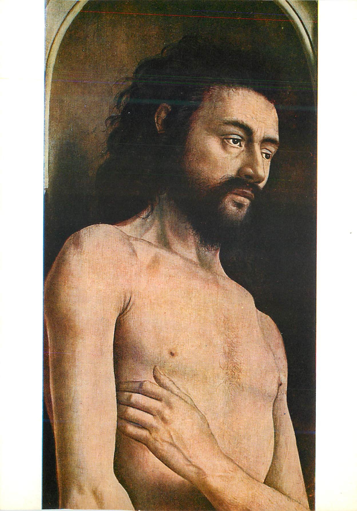 CPM J Van Eyck l'Agneau Mystique (Detail Adam)
