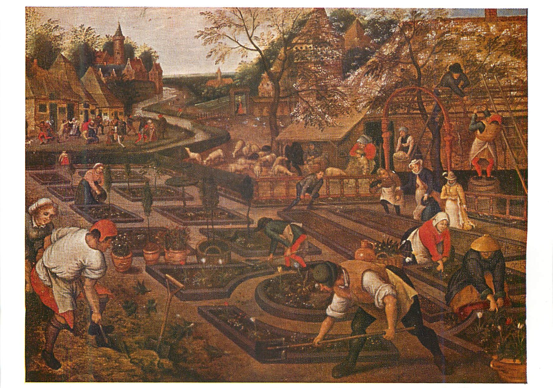Jardin de printemps — Peinture de Pieter Brueghel l'Aîné — Édition N.V. De Distel, Anvers