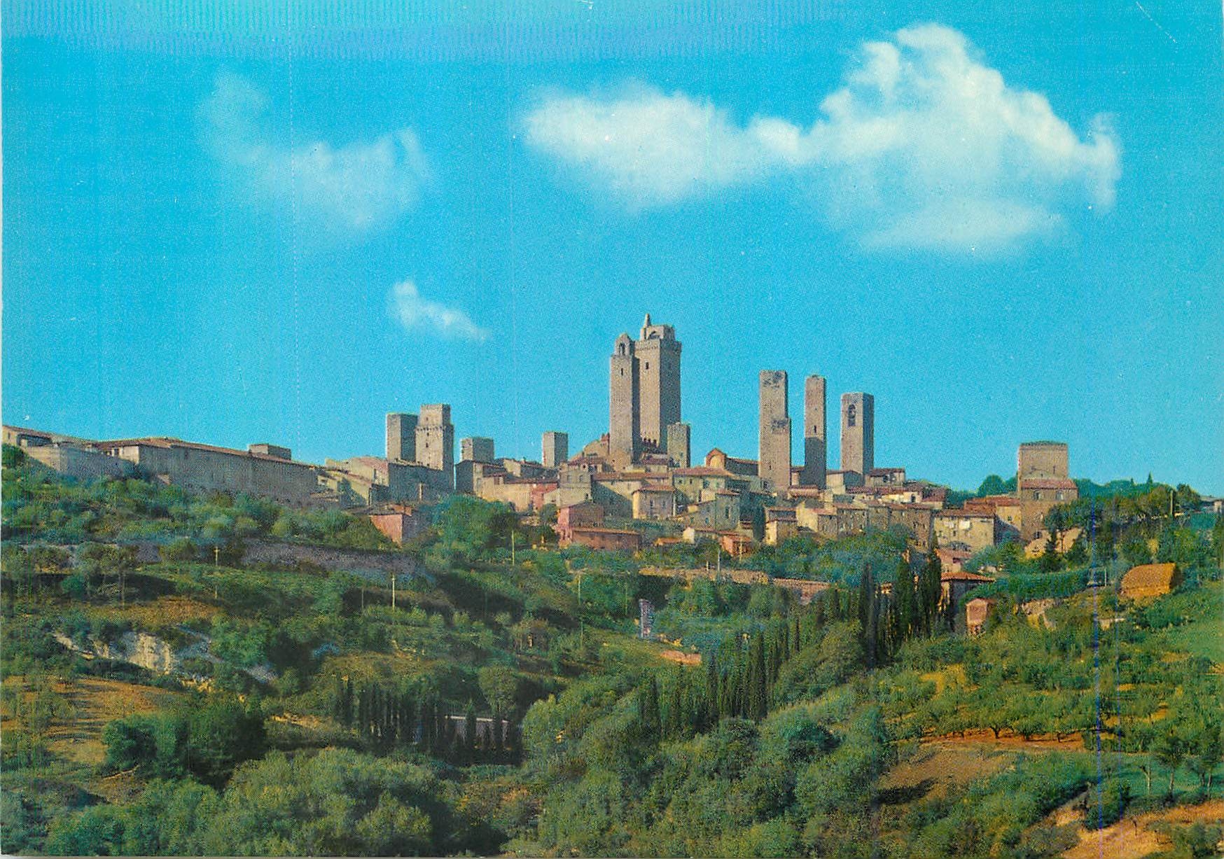 CPM Citta Di S Gimignano (Siena) Panorama