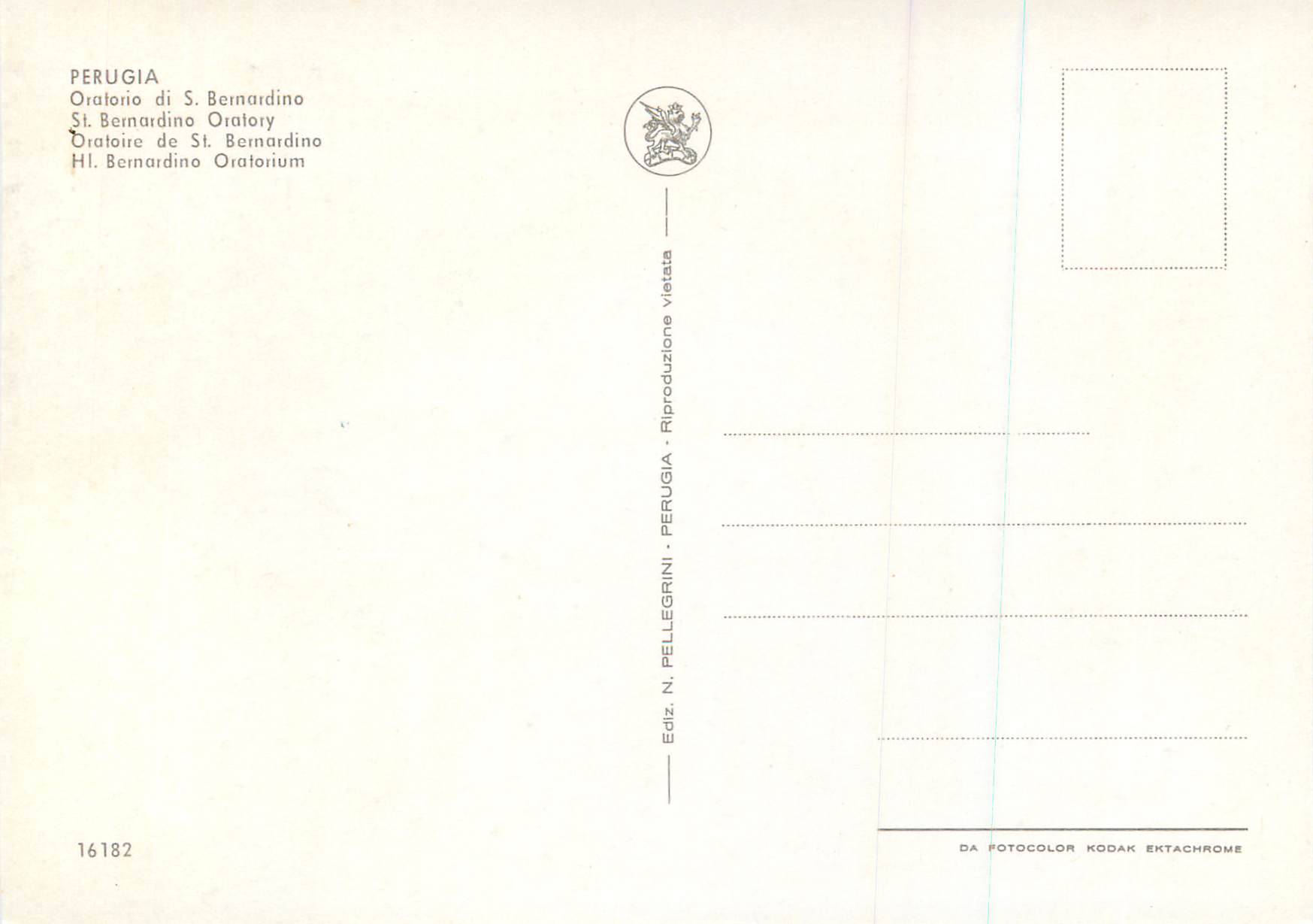 CPM Perugia Oratoire de St Bernardino — Rückseite
