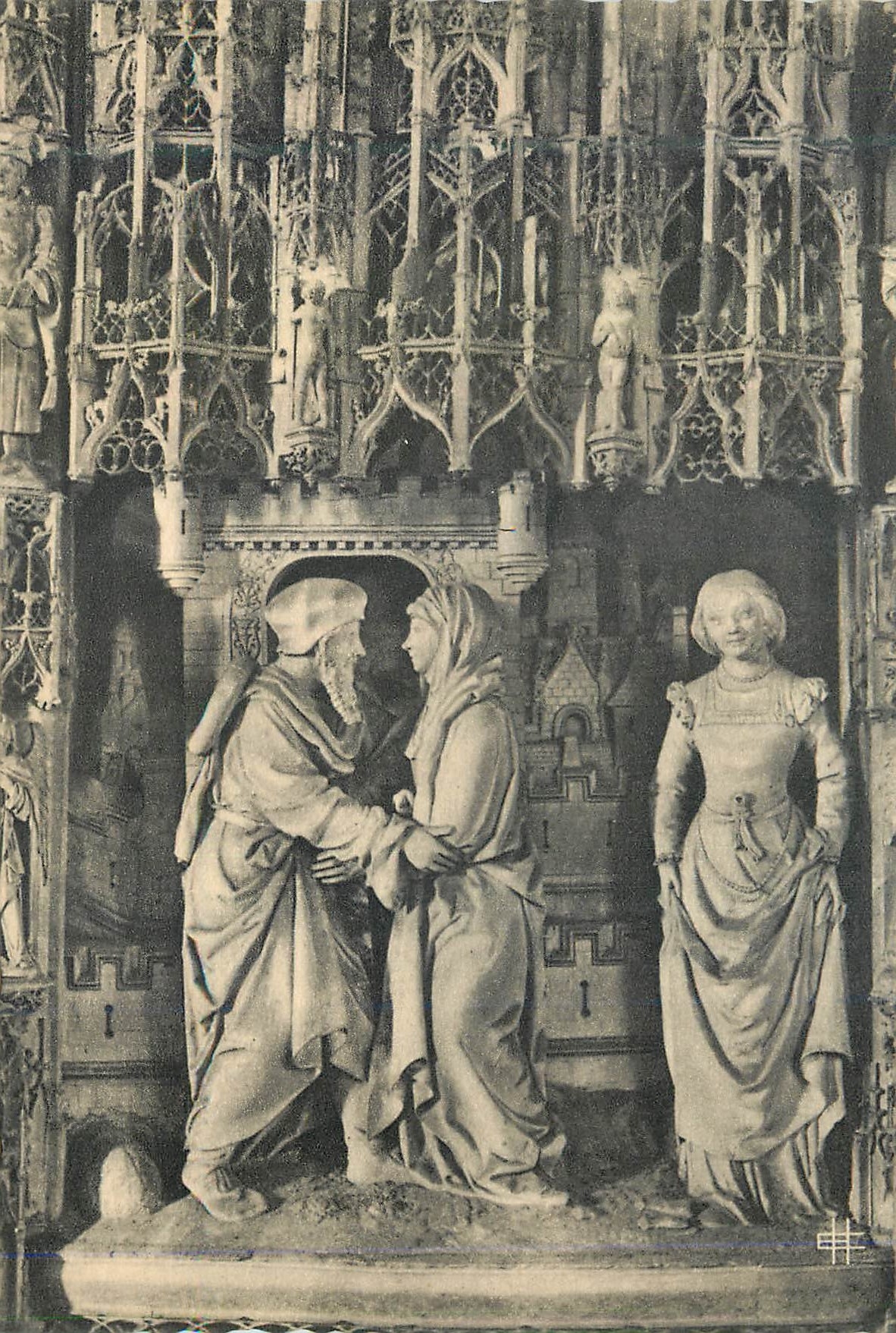 CPM Cathedrale de Chartres (E et L) Rencontre d'Anne et de Joachim