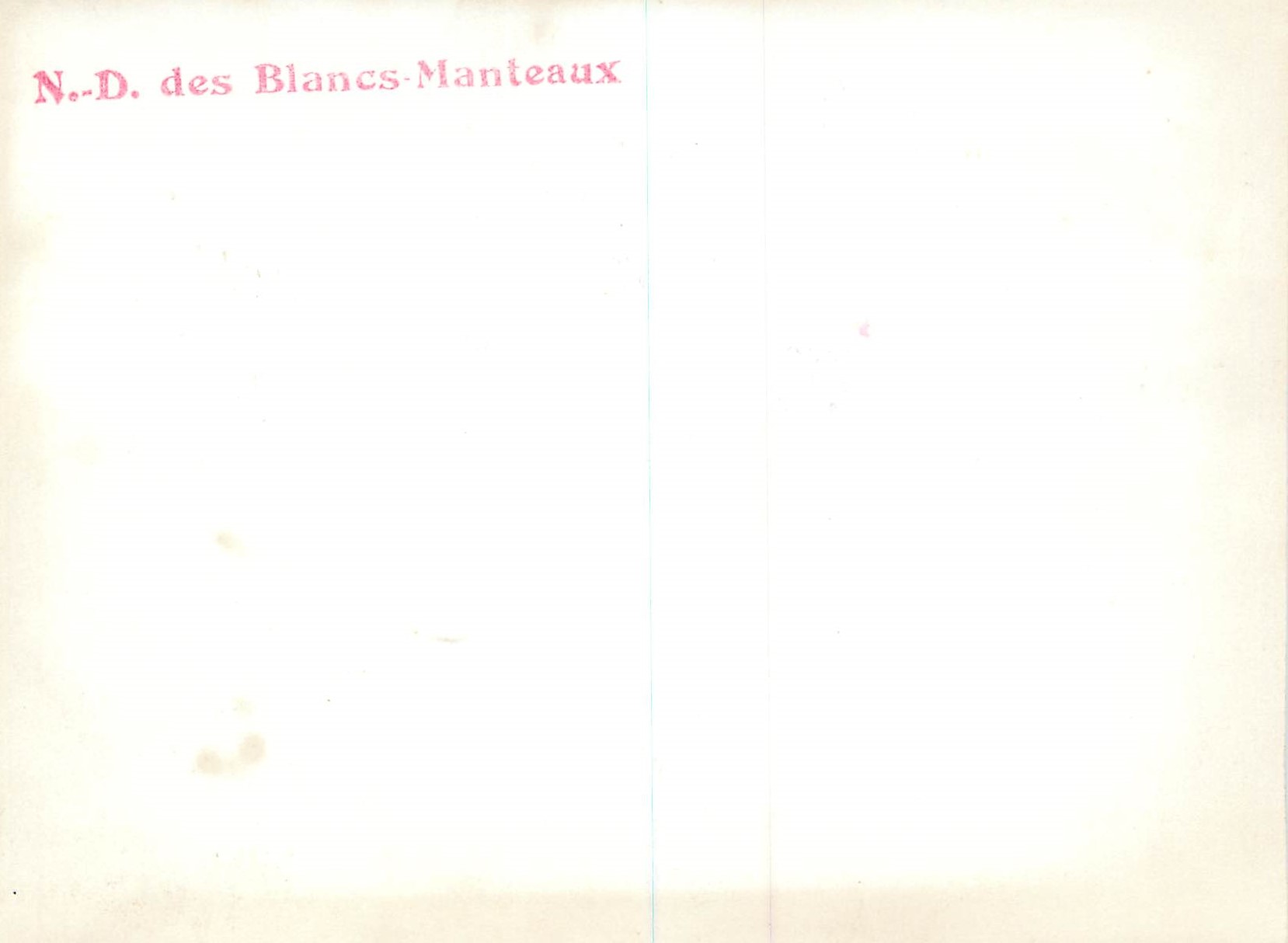 CPM N D des Blancs Manteaux Orgue — Verso