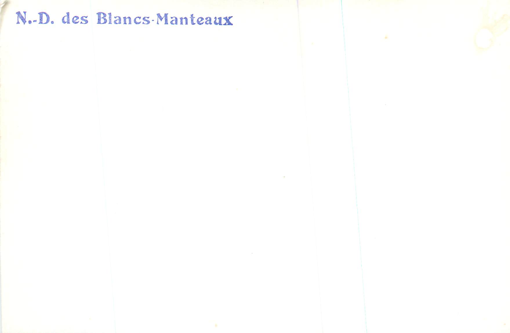 CPM N D des Blancs Manteaux — Rückseite