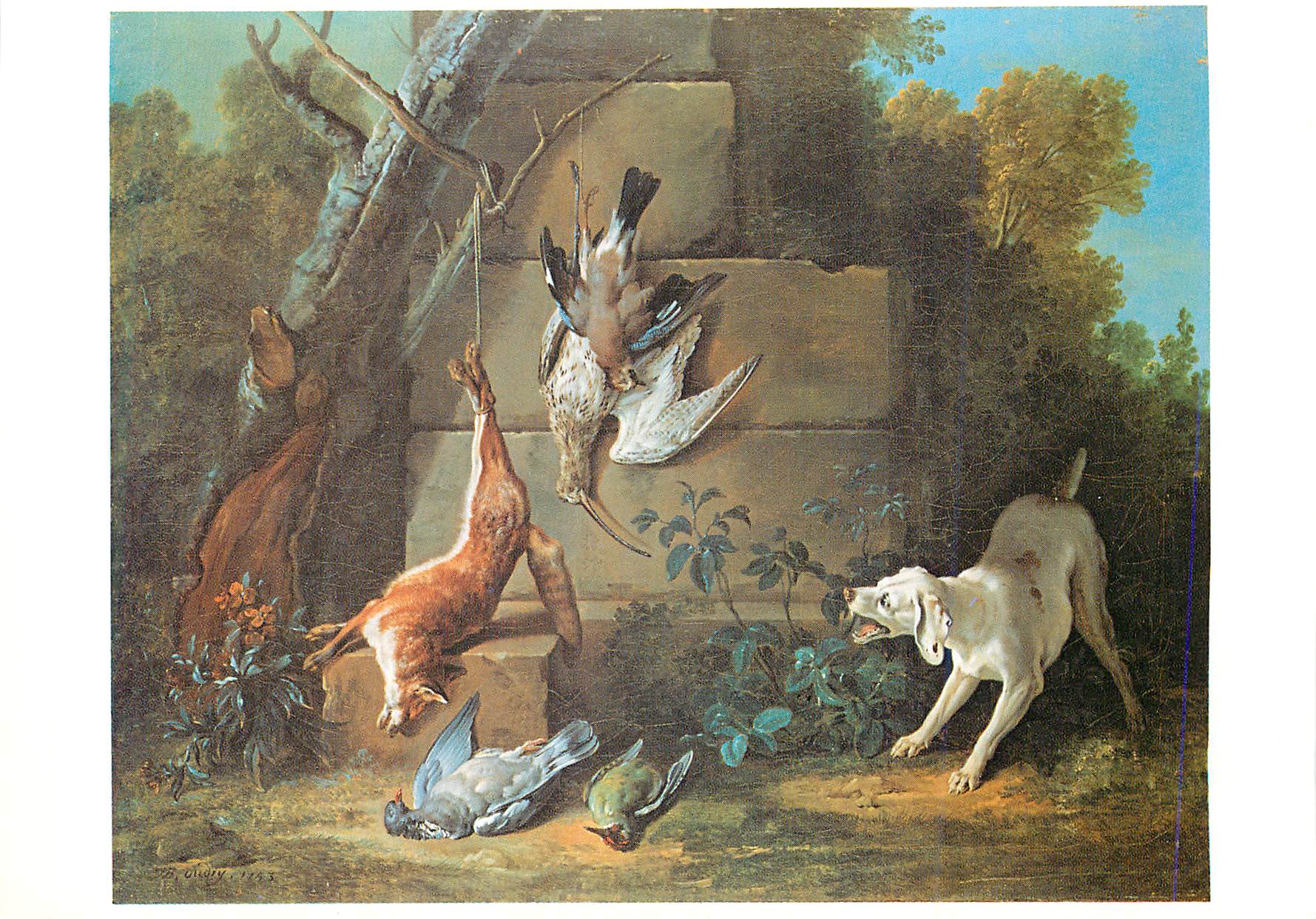 CPM Paris Grand Palais Jean Baptiste Oudry (1686 1755) Chien avec Gibier Mort dans un Paysage New York the Metropolitan 