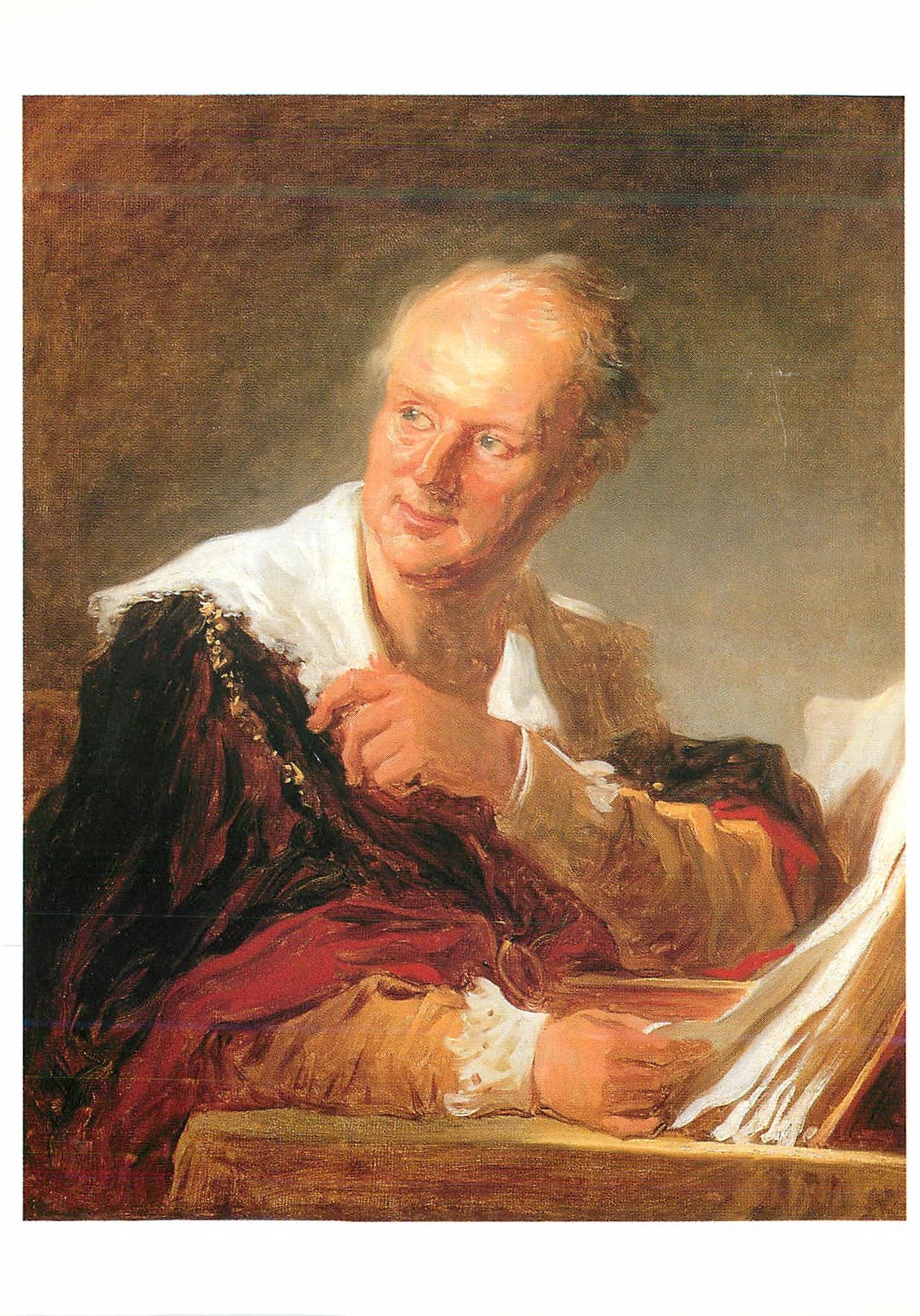CPM Louvre Departement des Arts Graphiques Fragonard 1732 1806 Denis Diderot (1713 1784) Toile