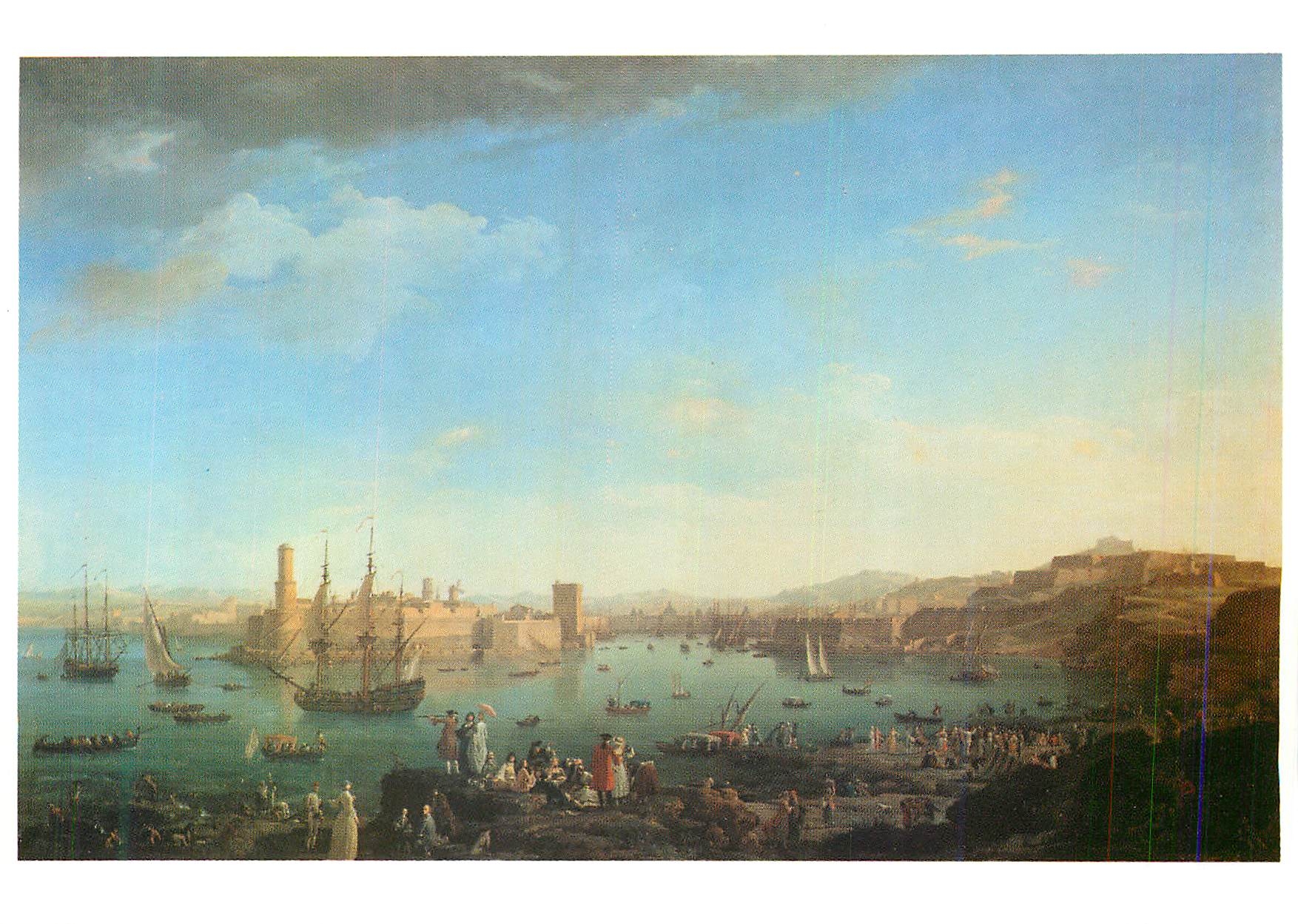 CPM Louvre Departement des Peintures Joseph Vernet 1714 1789 l'Entree du Port de Marseille Toile