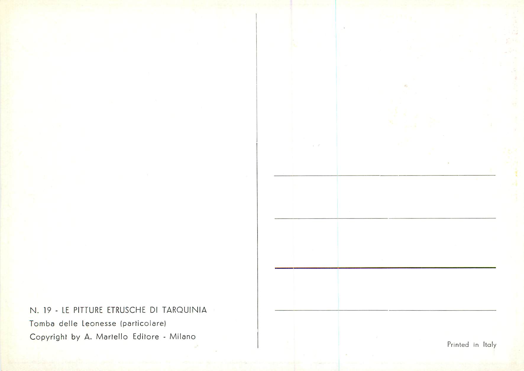 CPM Milano le Pitture Etrusche Di Tarquinia — Verso