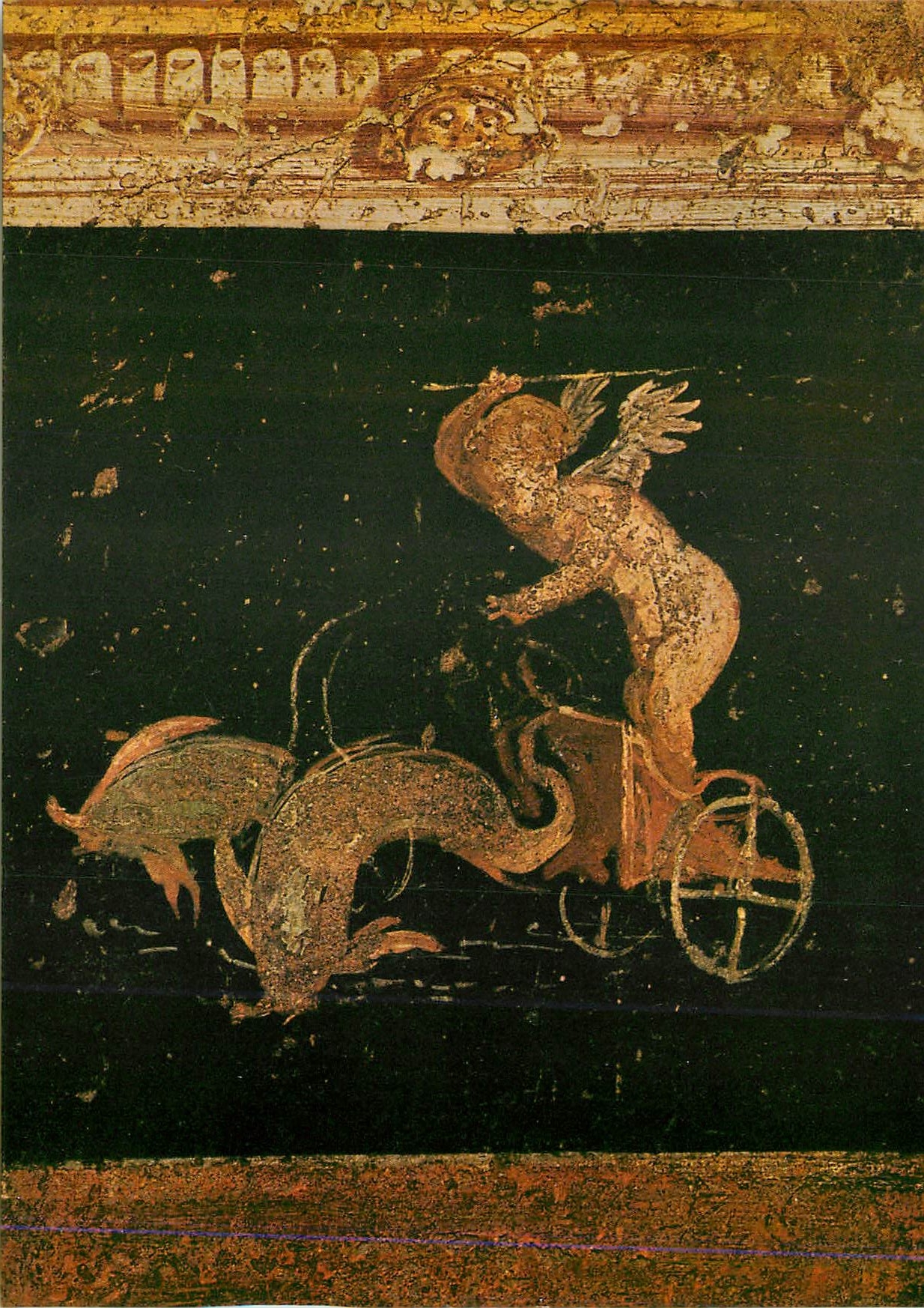 CPM Pompei Fouilles Maison des Vetti Amour sur Dauphin 
