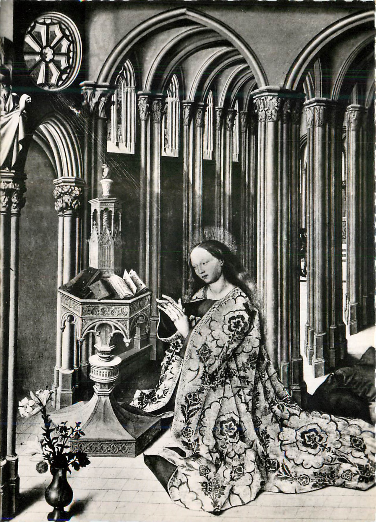 Église Sainte-Marie-Madeleine — Détail du triptyque de l'Annonciation — Société du Roy René