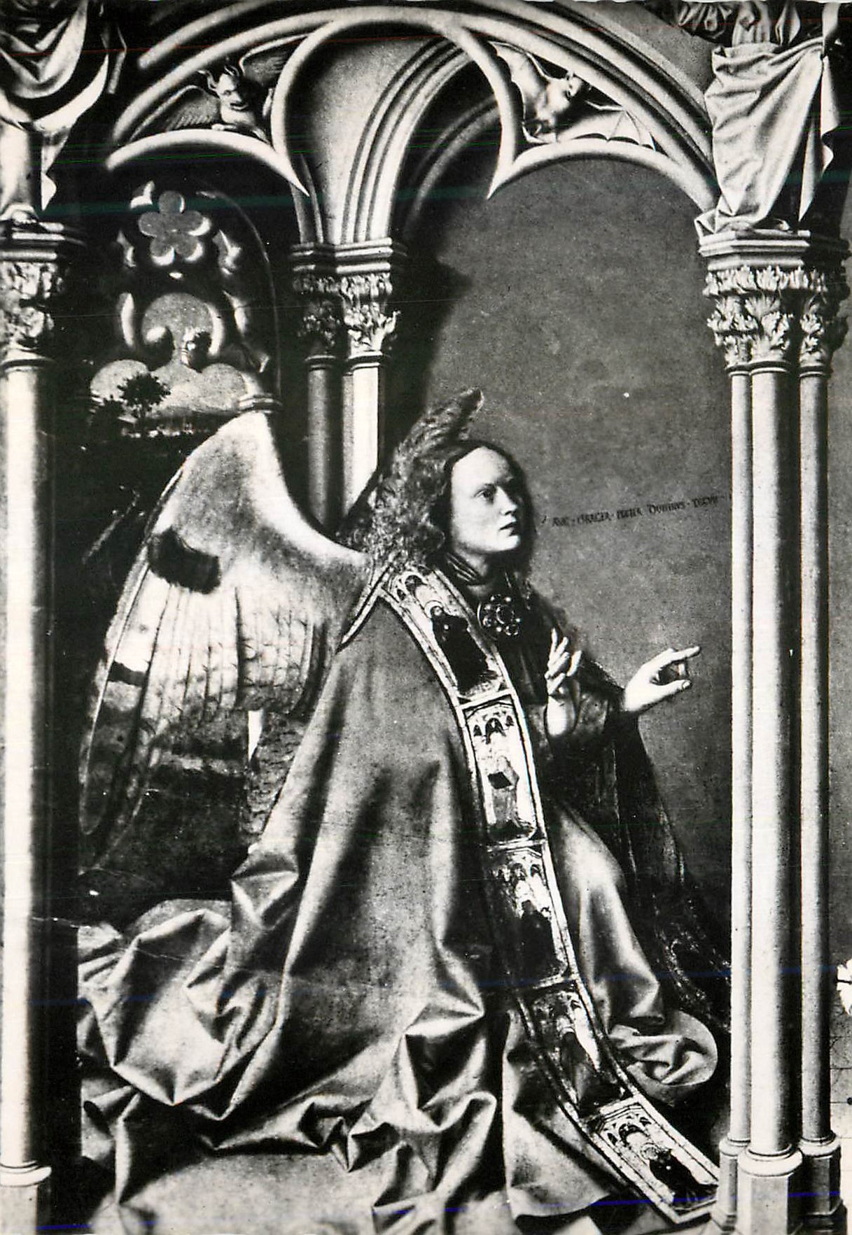 L'Archange Gabriel — Détail du Triptyque de l'Annonciation — Église Sainte-Marie-Madeleine, Aix-en-Provence
