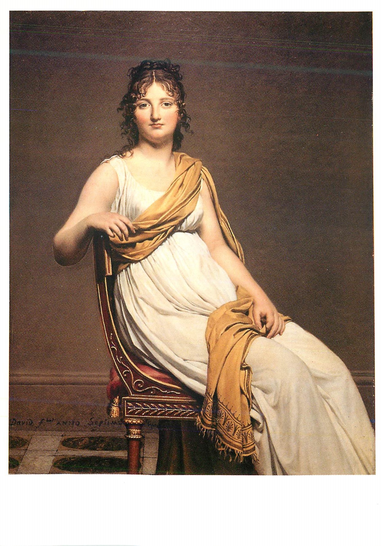 CPM Louvre Portrait d'Henriette de Verninac (1780 1827) Soeur d'Eugene Delacroix Toile Louis David 1748 1825