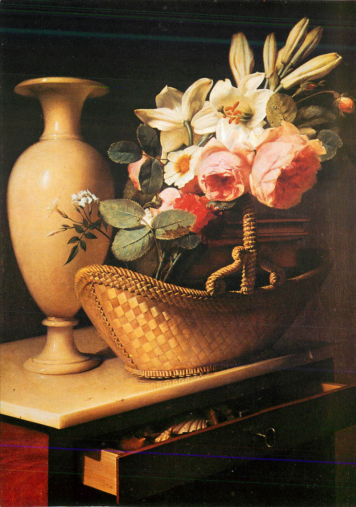 CPM Paris Musee du Louvre Antoine Berjon (1754 1843) Corbeille de Fleurs