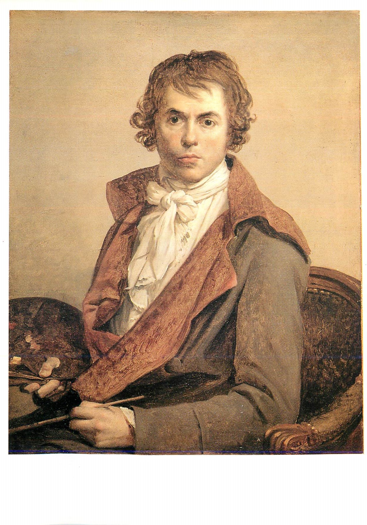 CPM Louvre Portrait de l'Artiste Toile Louis David 1748 1825